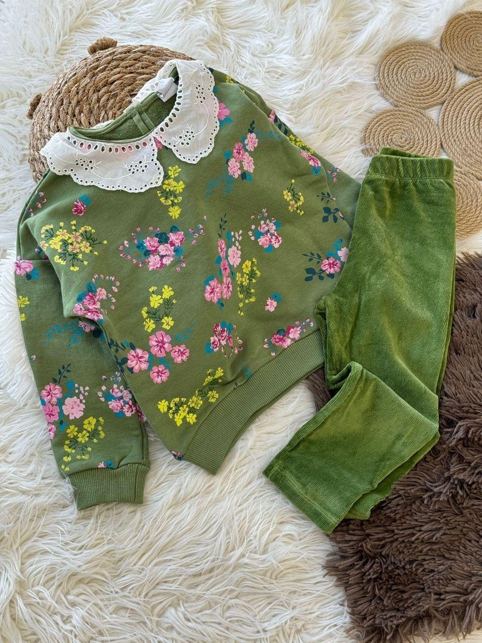 ZARA YAKASI FİSTOLU TAKIM ( KADİFE TAYTLI )