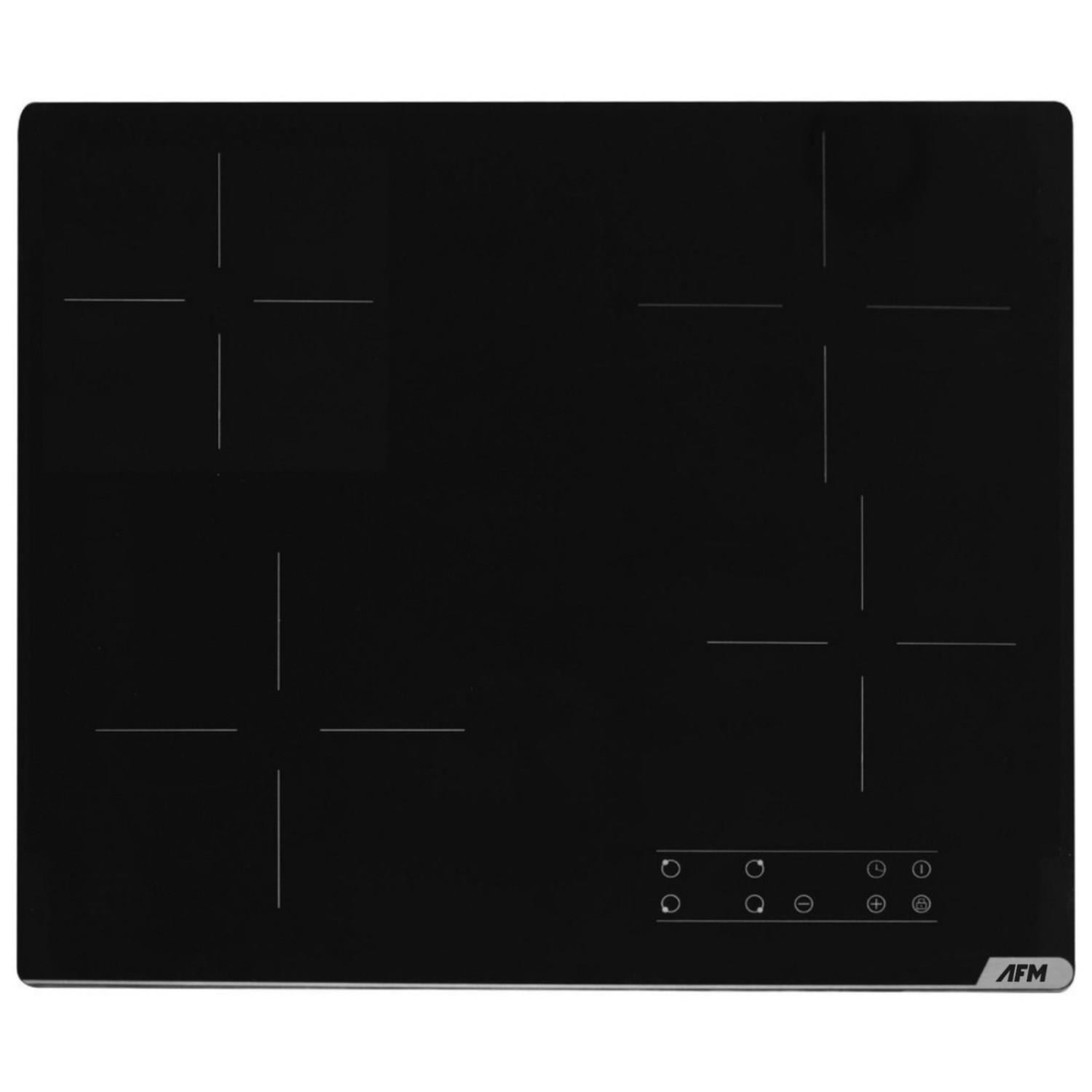 Afm TechAFM tech Siyah Vitro. Elektrikli Ocak + Turbolu  Antrasit Fırın / Ankastre Set ( V6-04 + FM7710)
