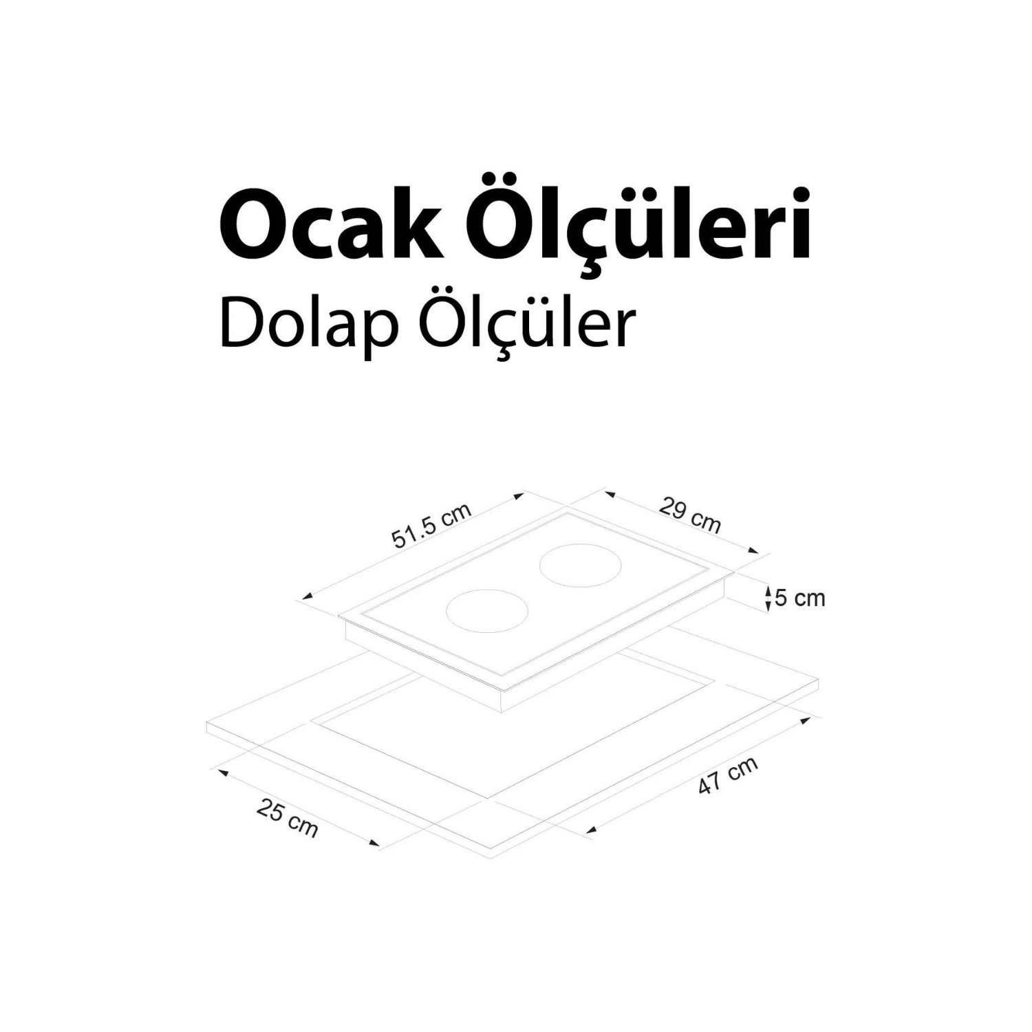 Afm TechAfm Tech V5-02 Vitroseramik 2'li Ankastre Elektrikli Ocak