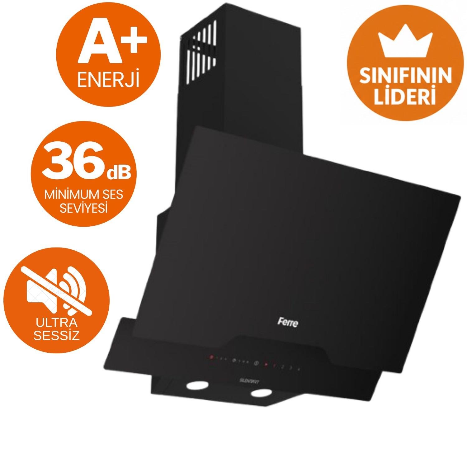 FerreFerre ve AFM tech Markalı / SENO Sessiz Davlumbazlı  Ankastre Set ( D063-SA + FM2200 + FM7701)