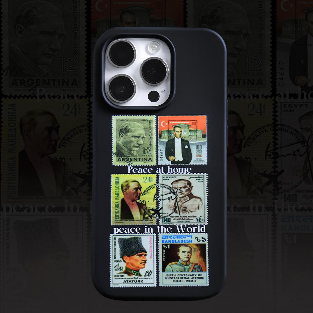 İphone Atatürk Uluslar Arası Posta Pulu Baskılı Tüm Model Kılıflar