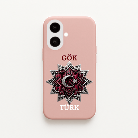 iPhone Gök Türk Tasarım Baskılı Lansman İçi Kadife Kılıf