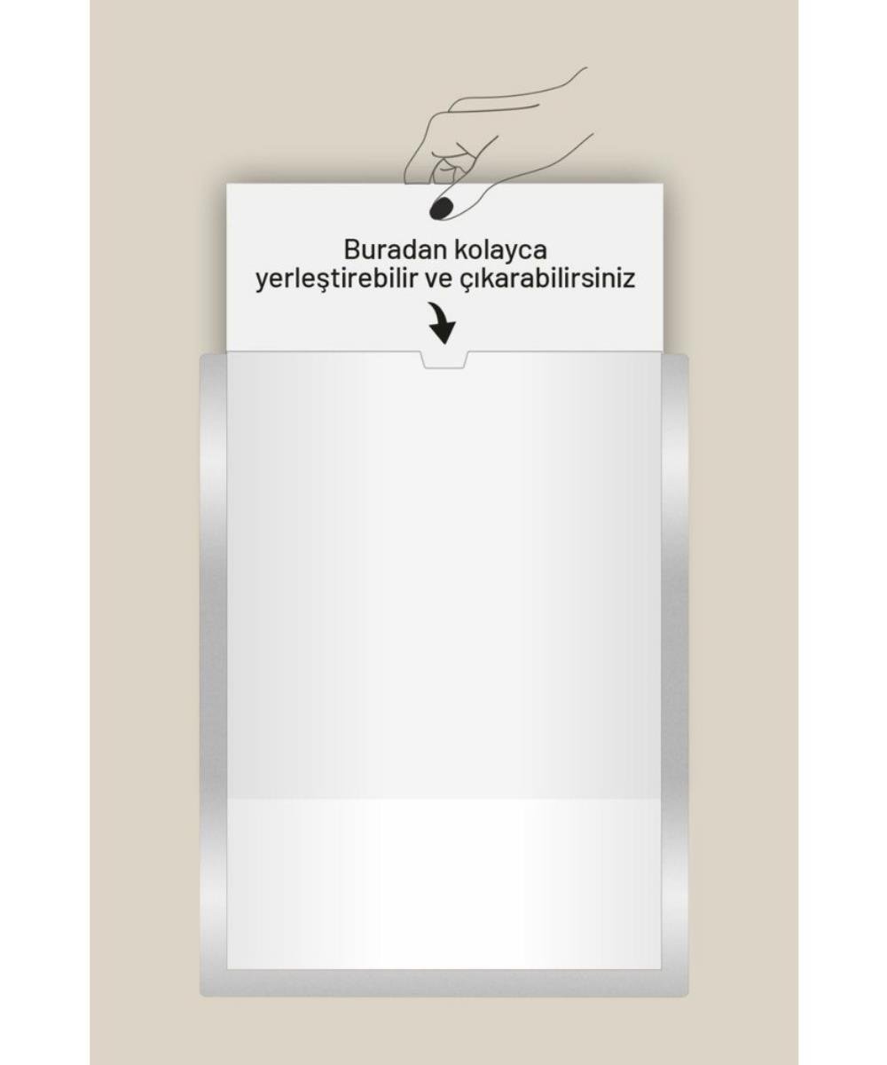 10 Adet A4 Gümüş Değiştirilebilir Föylük