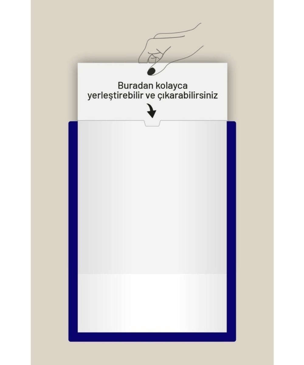 10 Adet A4 Lacivert Değiştirilebilir Föylük