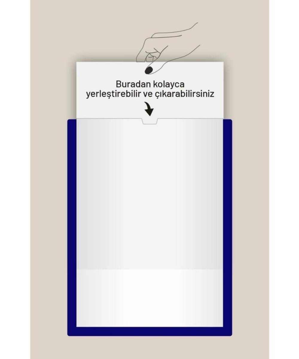 10 Adet A4 Lacivert Değiştirilebilir Föylük