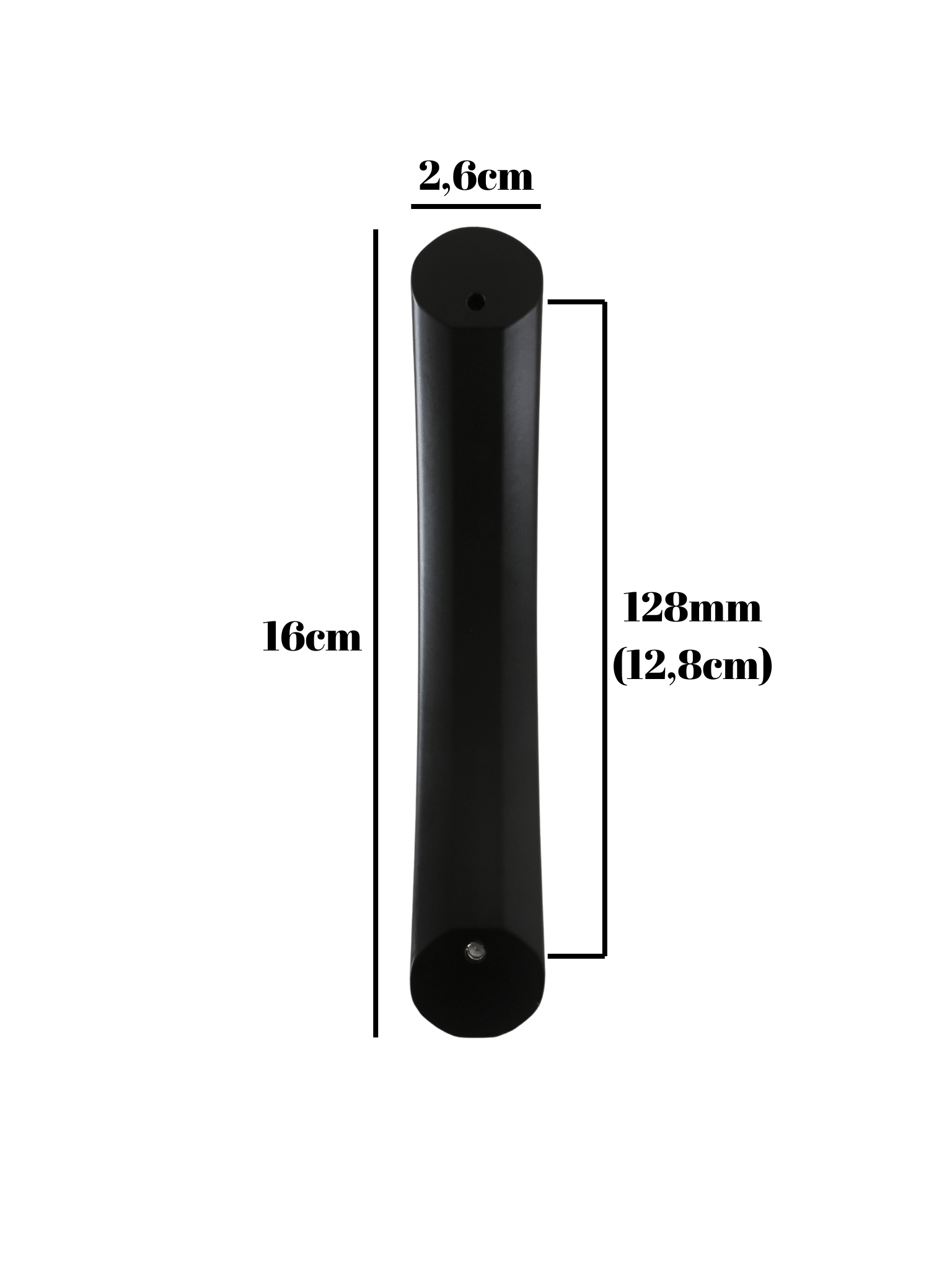 Arinas Siyah Metal Dolap Kulpu Mobilya Kulpu(SİYAH)(128mm)