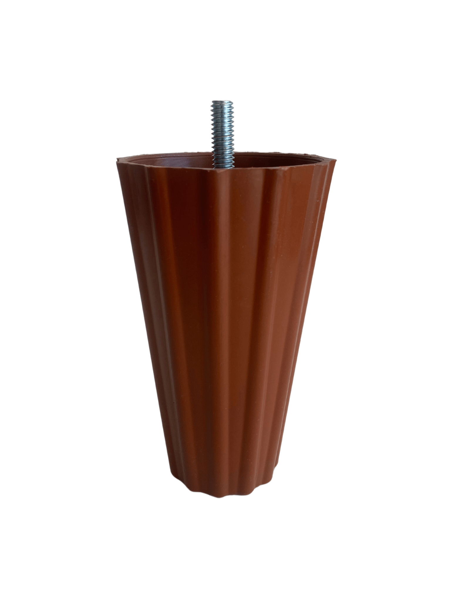 Armut Kahverengi Plastik 12 cm Ayak 8 mm Vidalı Mobilya Koltuk ve Baza Ayağı(12cm)(KAHVERENGİ)(8mm VİDALI PASOLU)