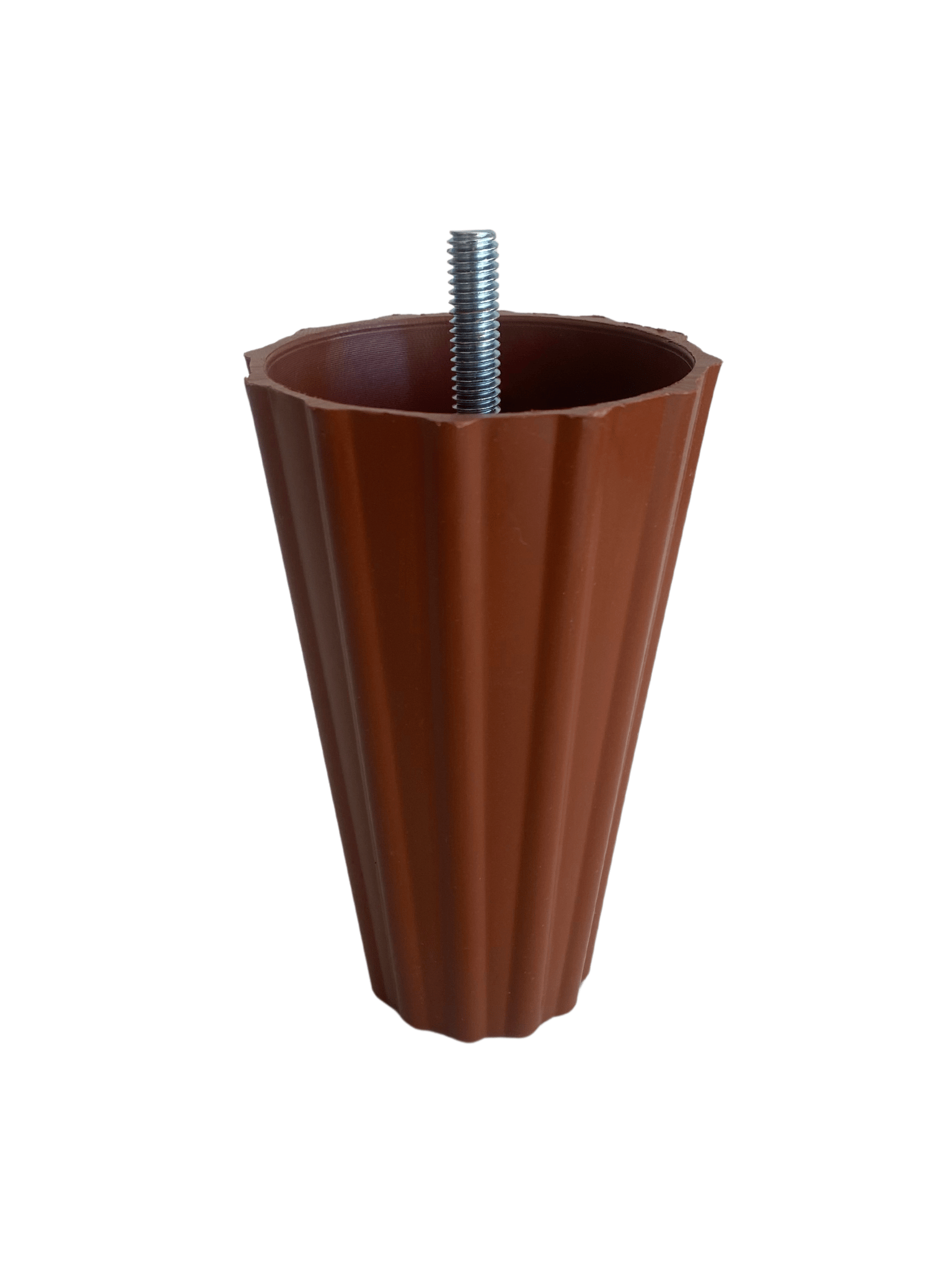 Armut Kahverengi Plastik 12 cm Ayak 8 mm Vidalı Mobilya Koltuk ve Baza Ayağı(12cm)(KAHVERENGİ)(8mm VİDALI PASOLU)