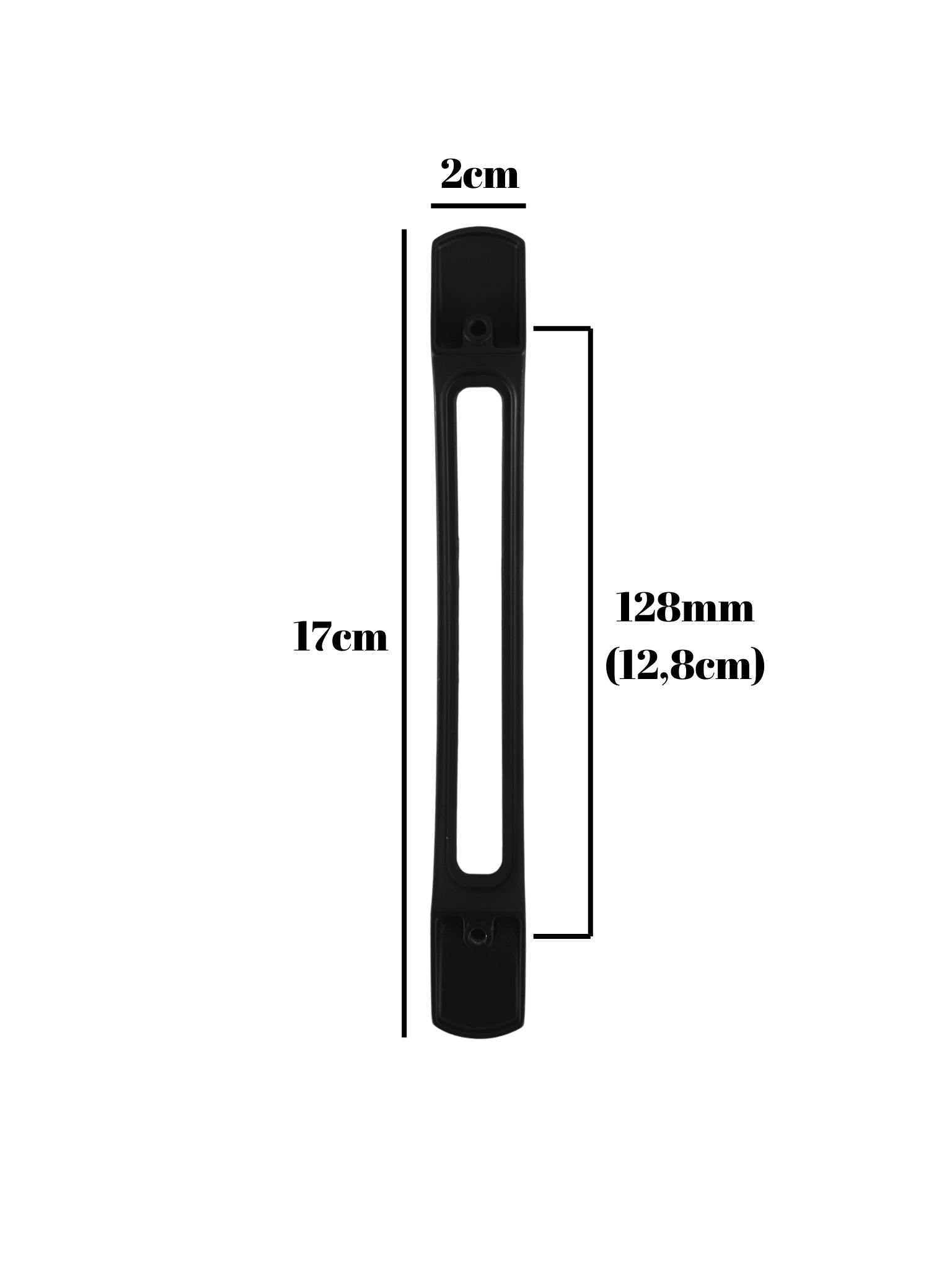 Aslı Siyah Metal Dolap Kulpu Mobilya Kulpu(SİYAH)(128mm)