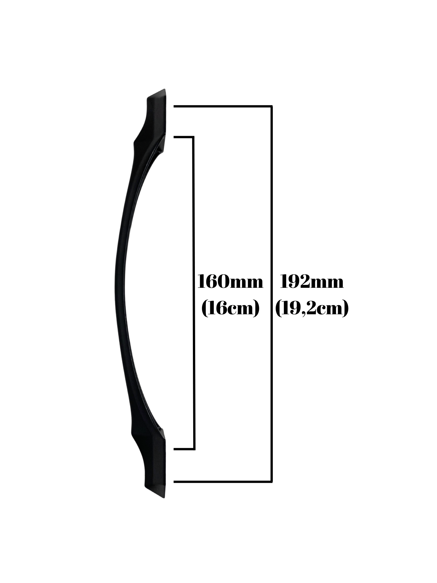 Ateş Siyah Metal Dolap Kulpu Mobilya ve Mutfak Dolap Kulpu(SİYAH)(160-192MM)