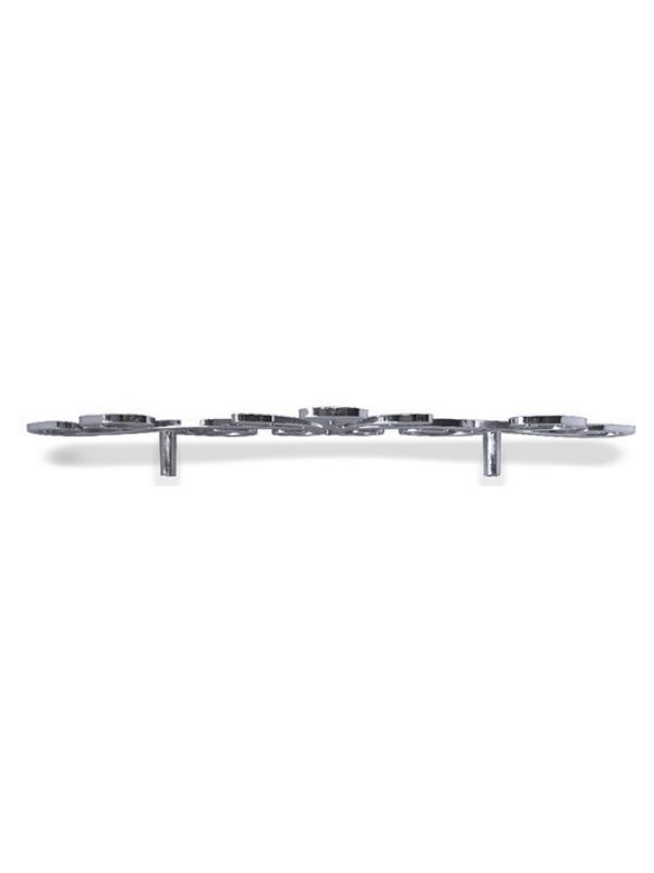 Çiçekli Desenli 128MM Krom Dolap Kulpu Mobilya Kulpu(Krom 128MM)
