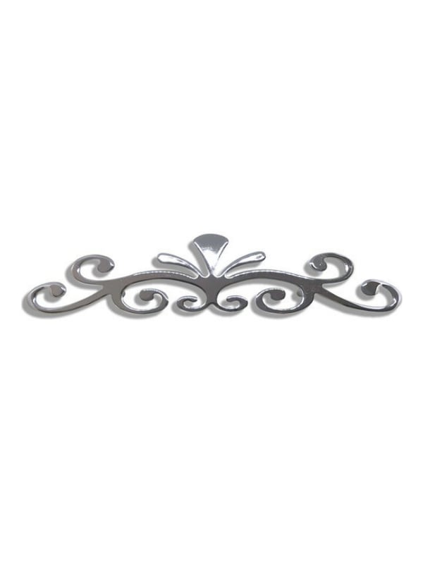 Çiçekli Desenli 128MM Krom Dolap Kulpu Mobilya Kulpu(Krom 128MM)