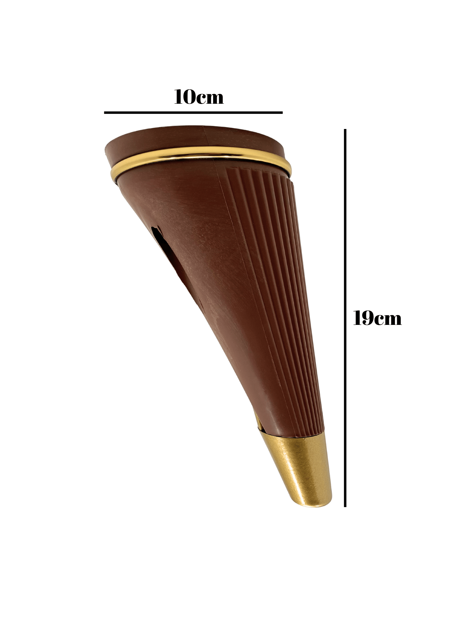 Cihan Desenli 19CM Plastik Ayak Mobilya Masa ve Dolap Ayağı(19CM)(KAHVERENGİ - ALTIN)