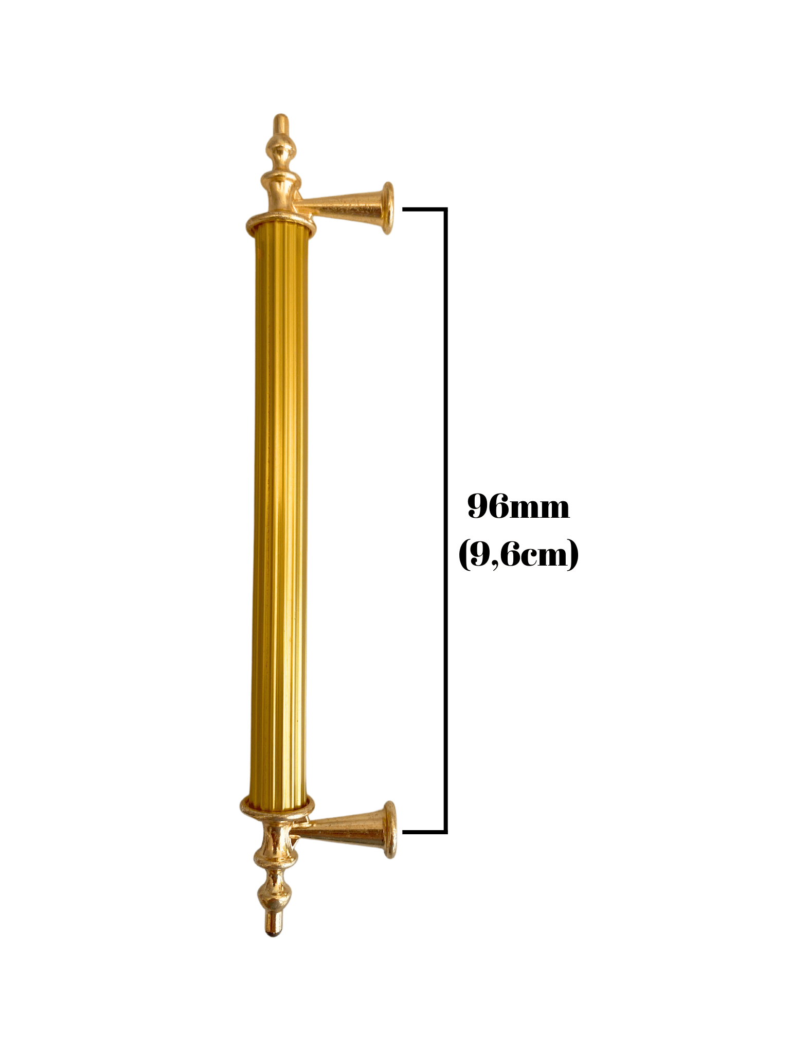Desenli Boru Altın Alüminyum Dolap Kulpu Mobilya Kulpu(ALTIN)(96MM - 128MM)