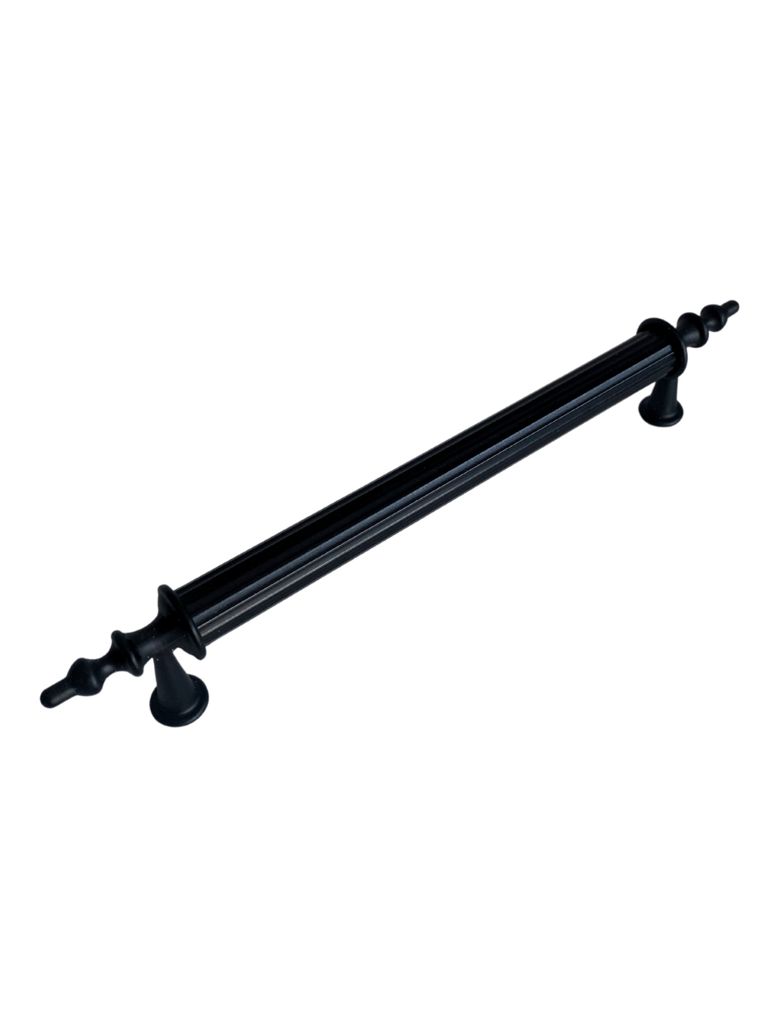 Desenli Boru Siyah Alüminyum Dolap Kulpu Mobilya Kulpu(SIYAH)(96MM - 128MM)