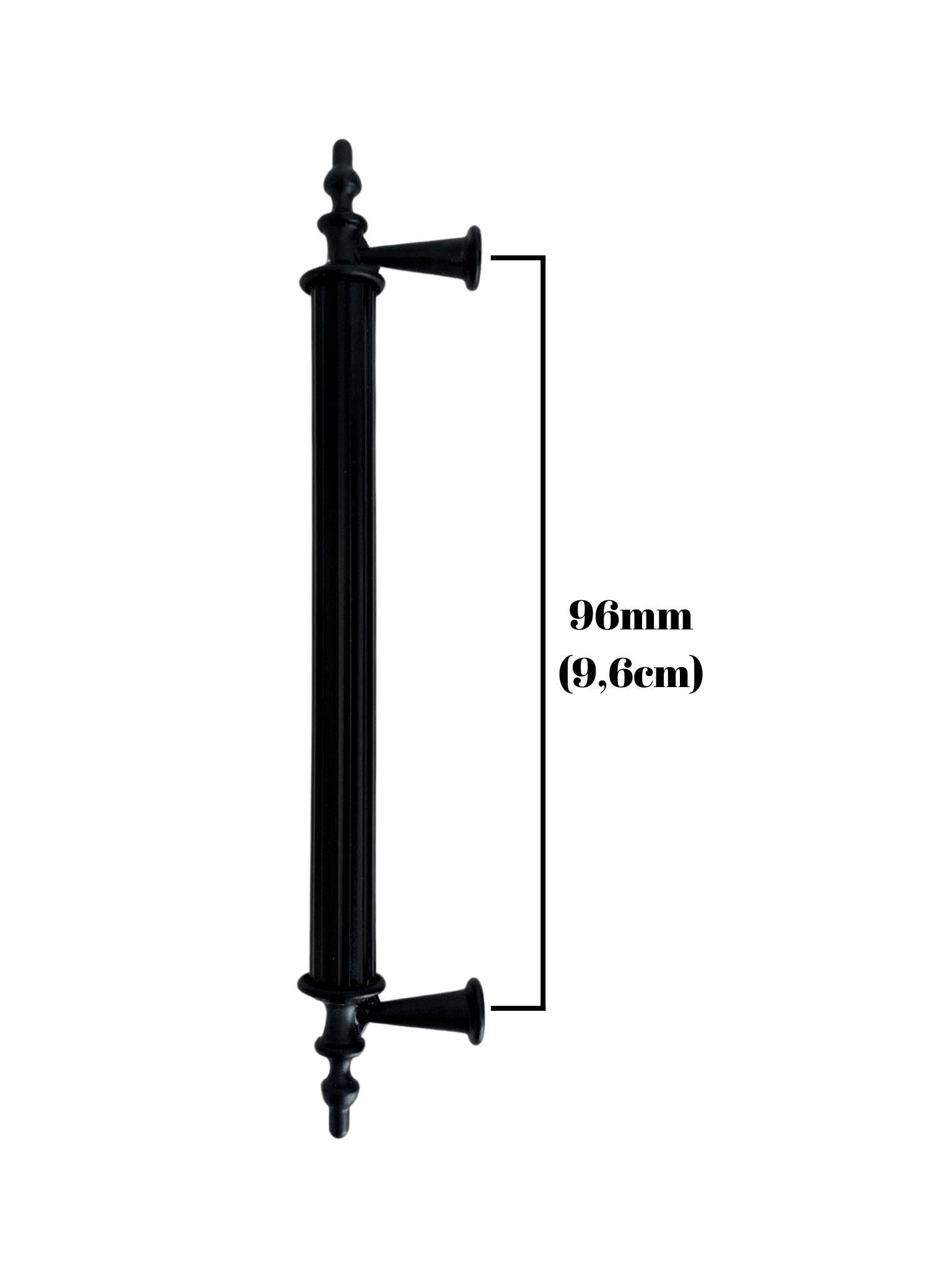 Desenli Boru Siyah Alüminyum Dolap Kulpu Mobilya Kulpu(SIYAH)(96MM - 128MM)