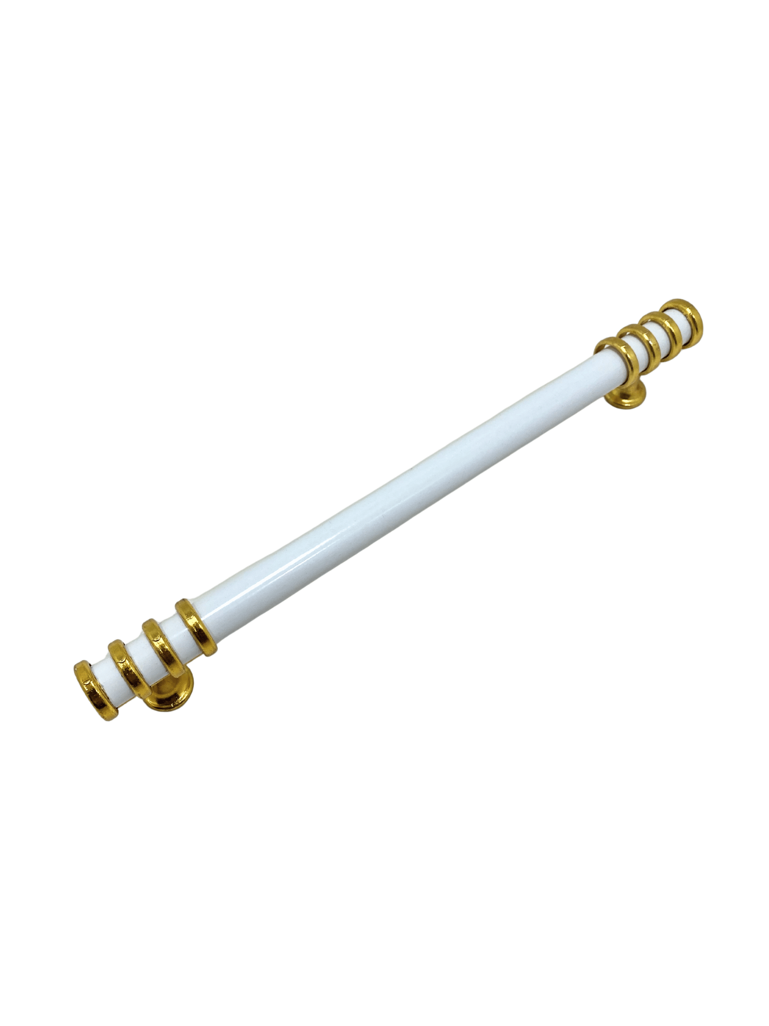 Detay Boru Beyaz Altın Dolap Kulpu Mobilya ve Mutfak Dolap Kulpu(BEYAZ - ALTIN)(160MM)