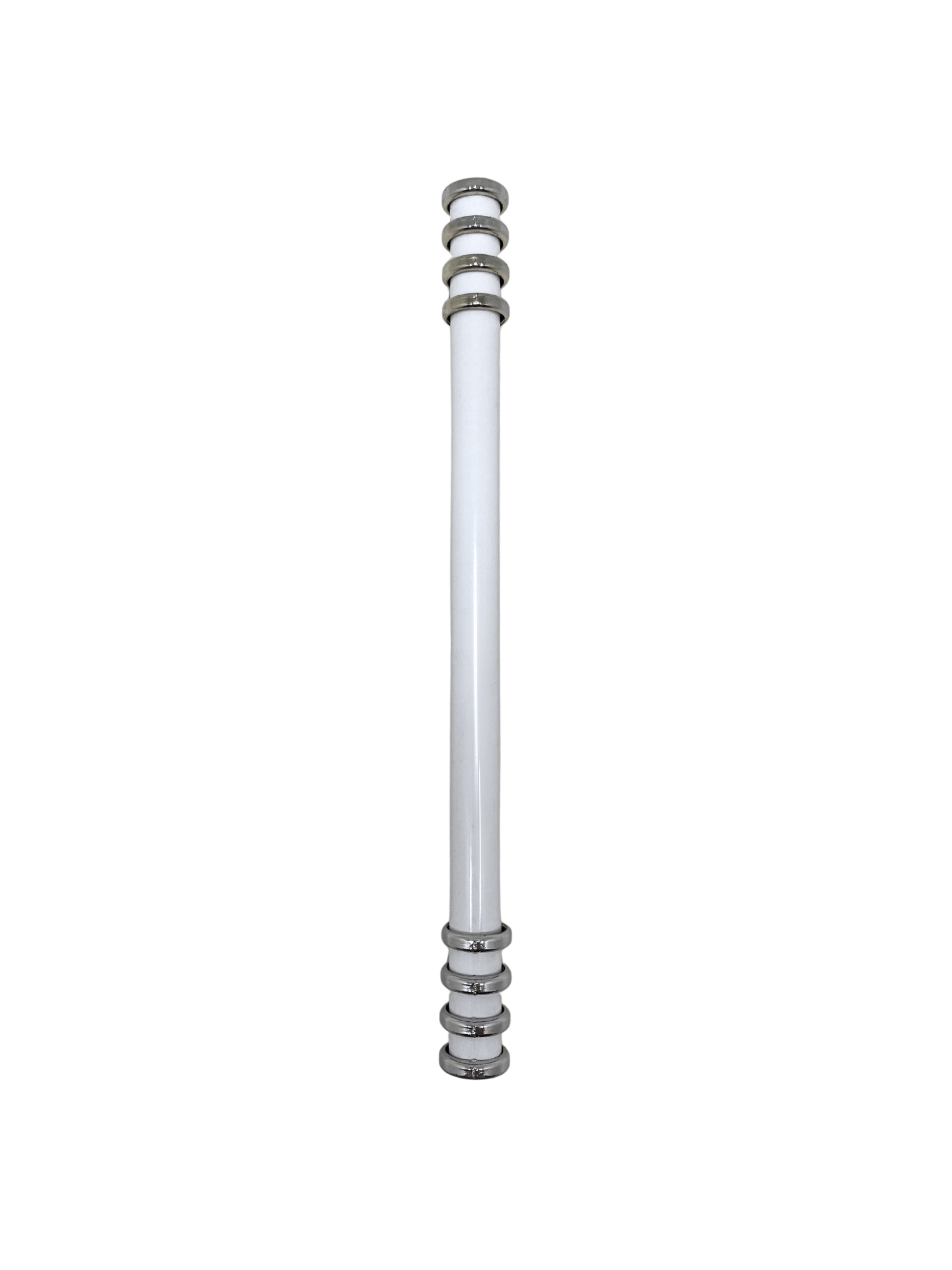Detay Boru Beyaz Krom Dolap Kulpu Mobilya ve Mutfak Dolap Kulpu(BEYAZ - KROM)(160MM)