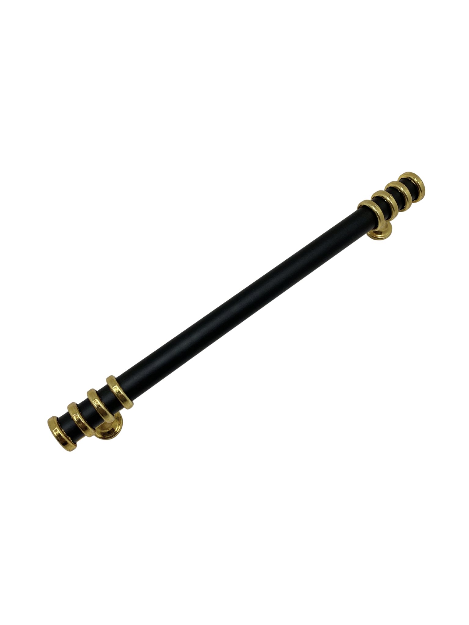 Detay Boru Siyah Altın Dolap Kulpu Mobilya ve Mutfak Dolap Kulpu(SİYAH - ALTIN)(160MM)
