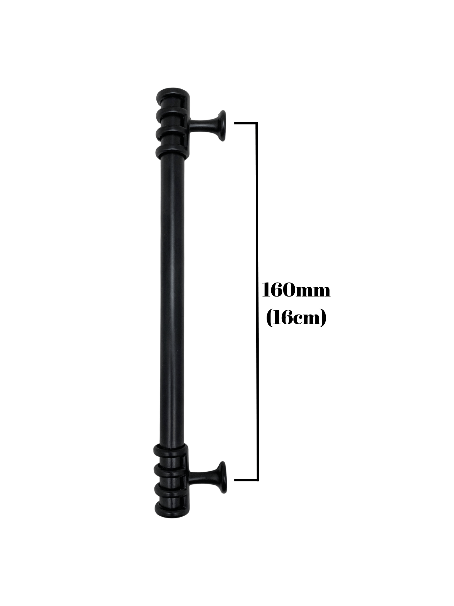 Detay Boru Siyah Desenli Dolap Kulpu Mobilya ve Mutfak Dolap Kulpu(SİYAH)(160MM)