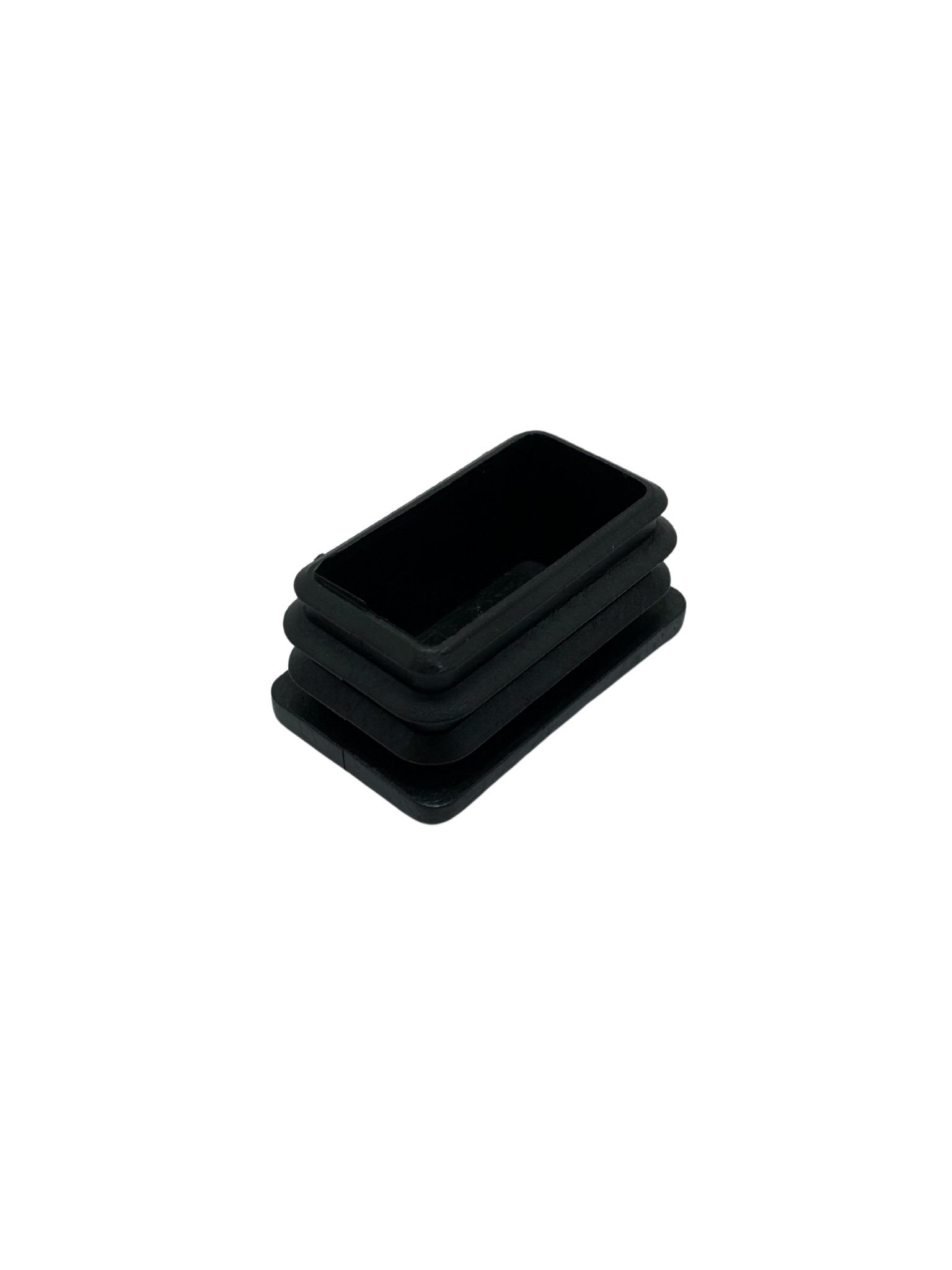 Dikdörtgen Demir Profil İç Tapa Geçme Plastik Ayak Geçme Koruma Plastiği(60MM x 40MM)(SİYAH)