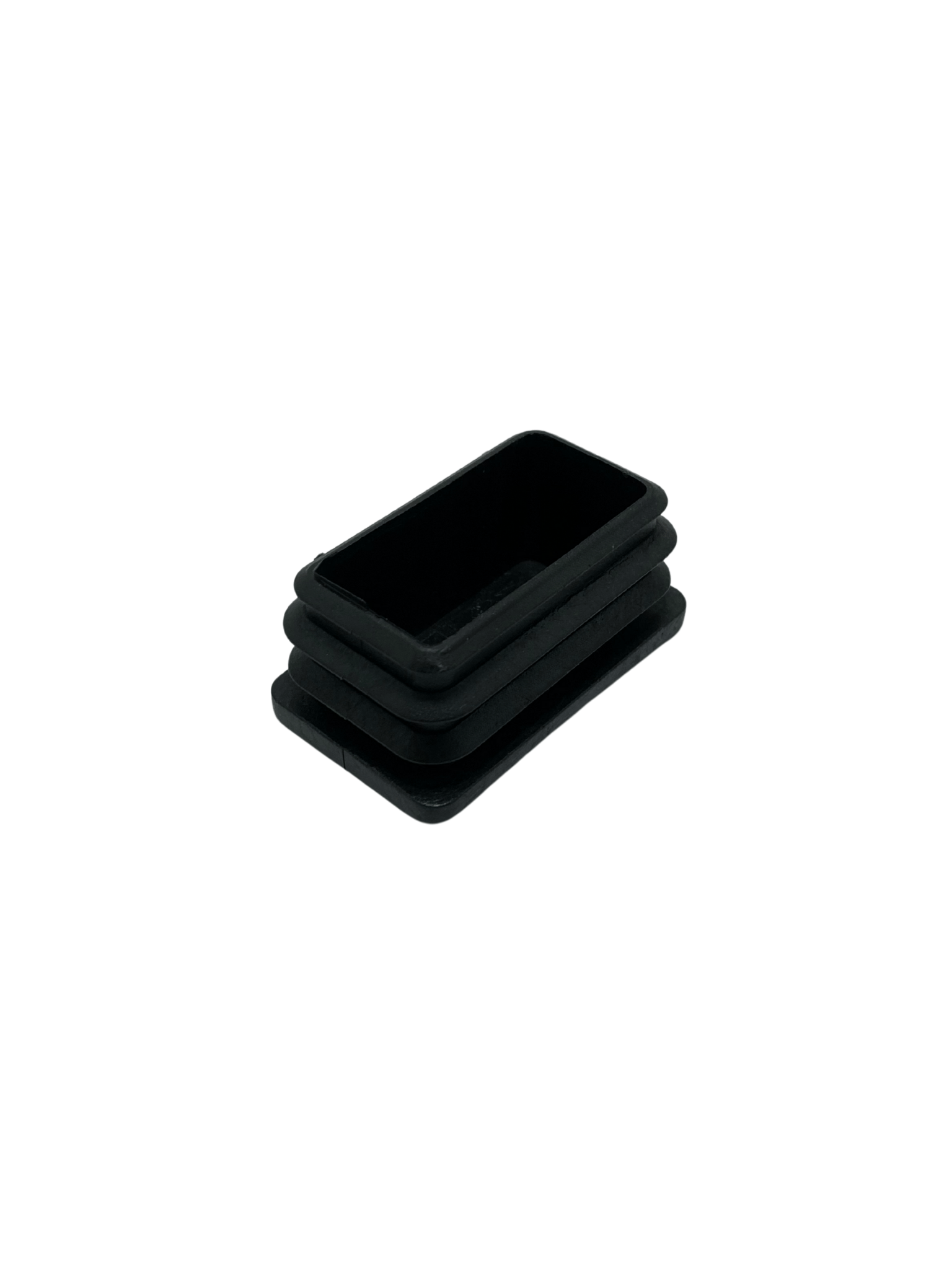 Dikdörtgen Demir Profil İç Tapa Geçme Plastik Ayak Geçme Koruma Plastiği(40MM x 30MM)(SİYAH)