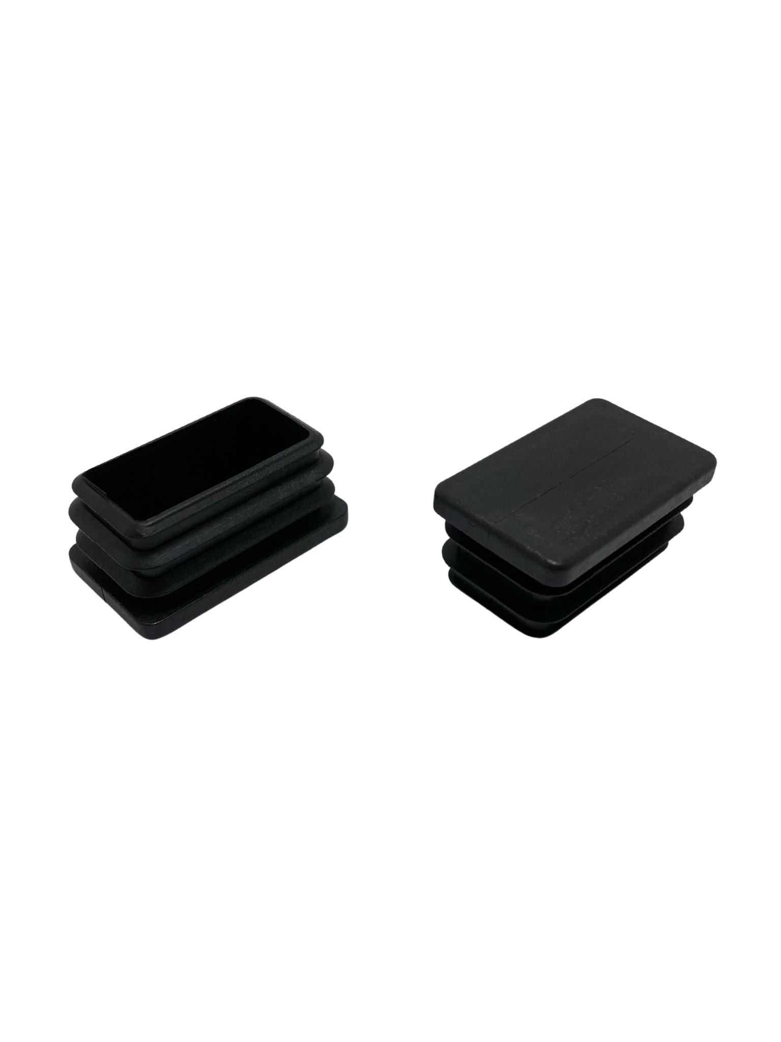 Dikdörtgen Demir Profil İç Tapa Geçme Plastik Ayak Geçme Koruma Plastiği(30MM x 20MM)(SİYAH)