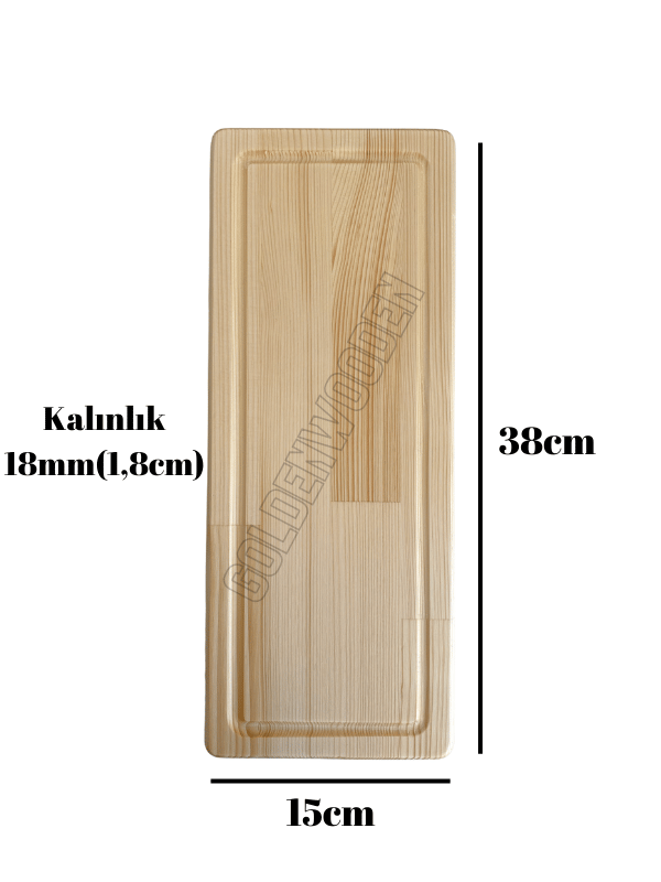 Dikdörtgen Doğal Ahşap Sunum Tabağı Ahşap Sunumluk(BEYAZ ÇAM)
