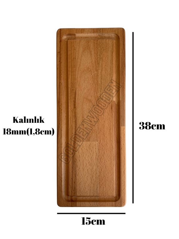 Dikdörtgen Doğal Ahşap Sunum Tabağı Ahşap Sunumluk(KAYIN/GÜRGEN)