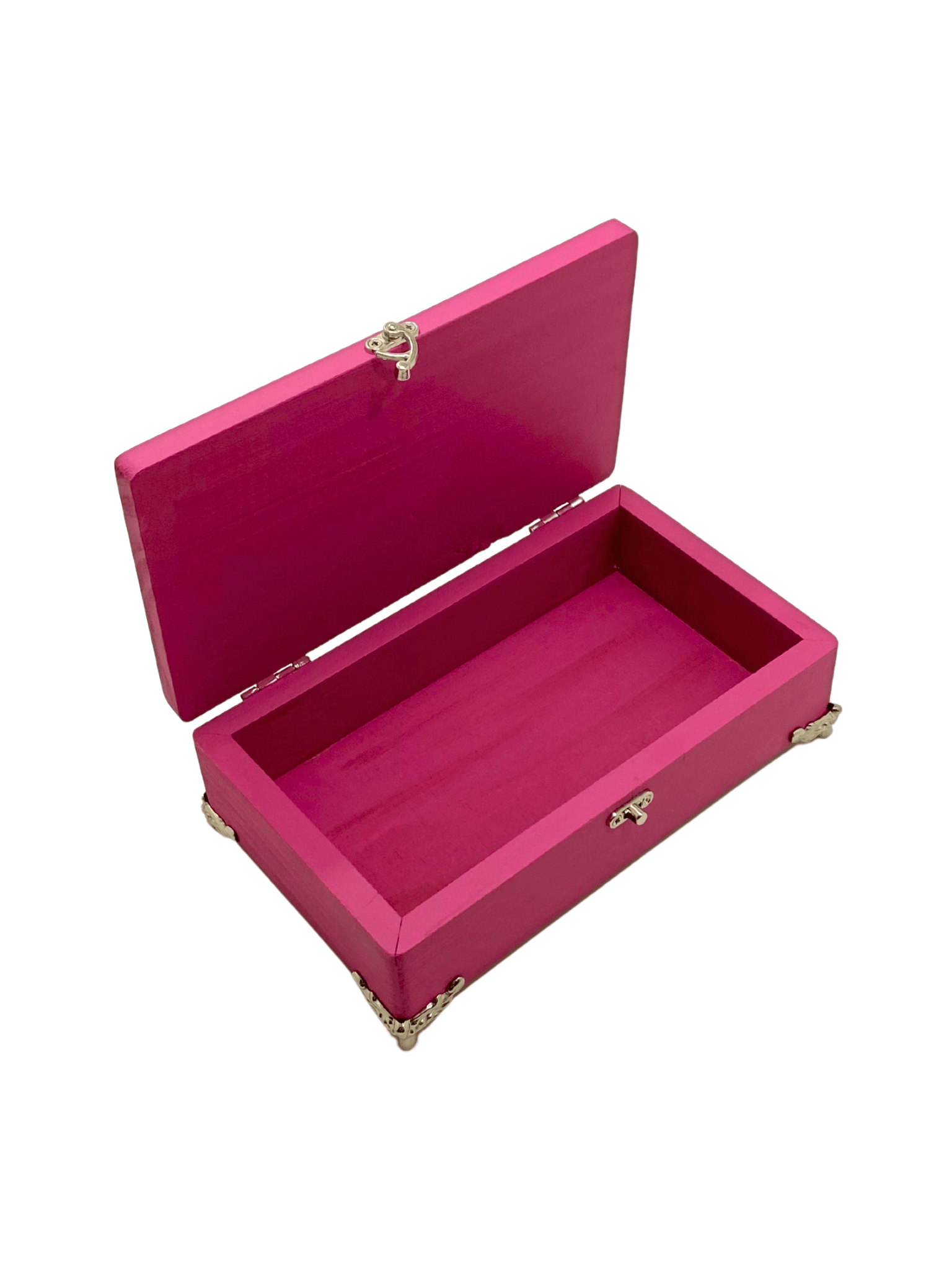 Doğal Ahşap Takı Kutusu Ahşap Saklama Kutusu(BEYAZ ÇAM)(PEMBE)(BOY:20CM EN:12CM YÜK:6CM)