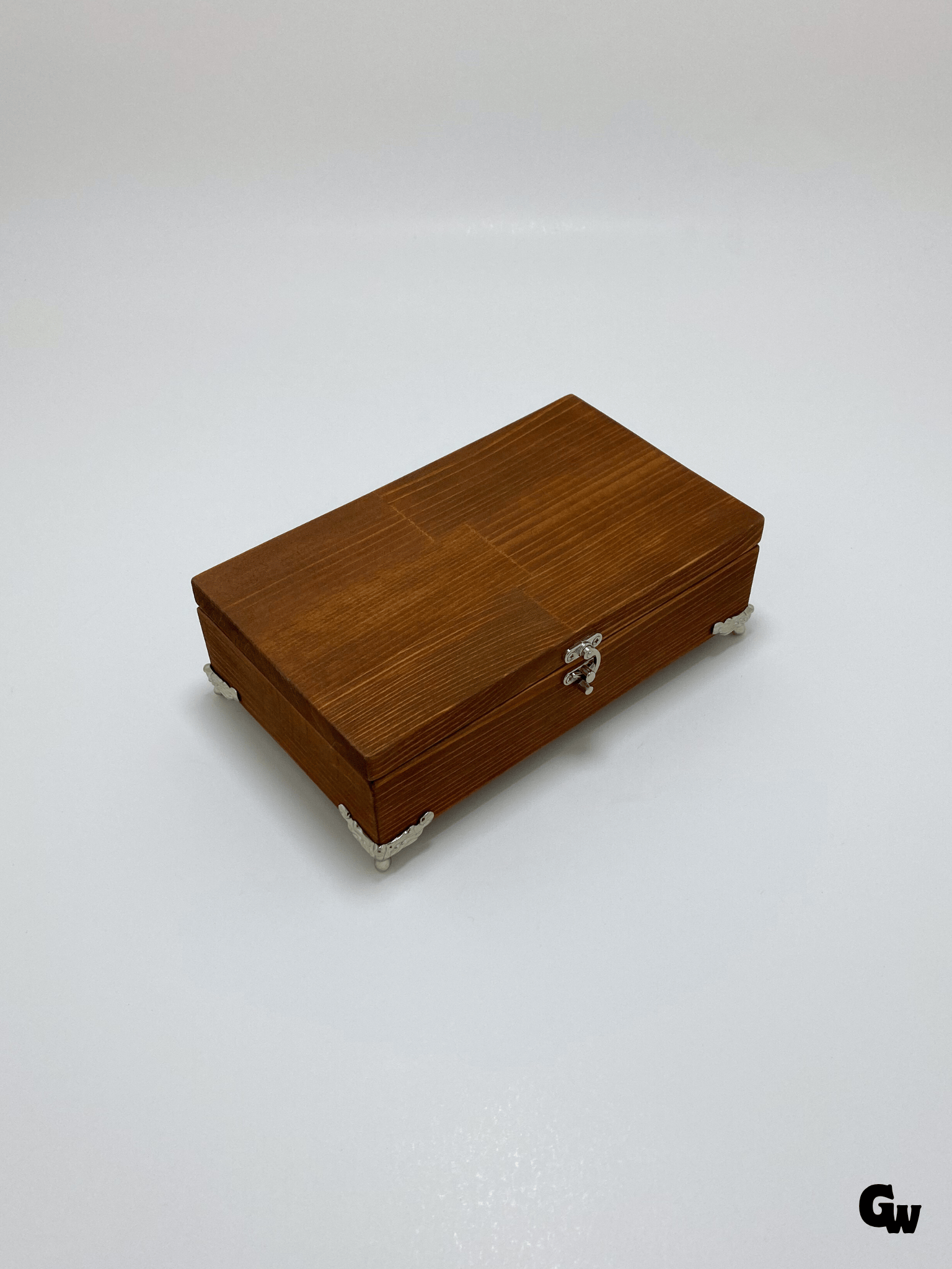Doğal Ahşap Takı Kutusu Ahşap Saklama Kutusu(BEYAZ ÇAM)(CEVİZ)(BOY:20cm EN:12cm Yük:6cm)