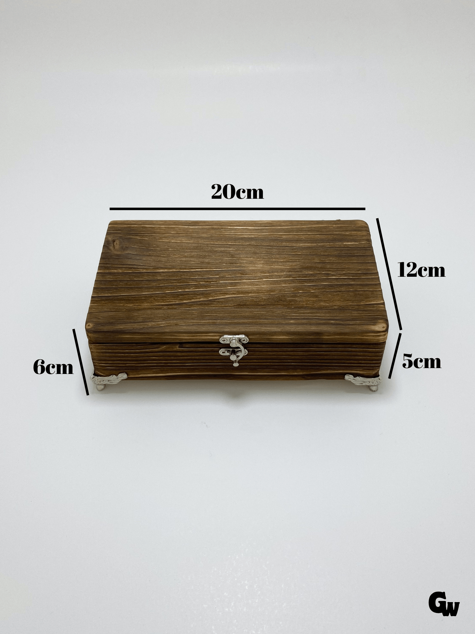Doğal Ahşap Yakma Takı Kutusu Ahşap Saklama Kutusu(BEYAZ ÇAM)(BOY:20cm EN:12cm Yük:6cm)
