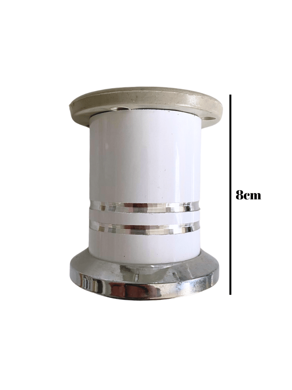 Düz Şeritli 8cm Alüminyum Ayak Mobilya Masa ve Dolap Ayağı(BEYAZ)(8cm)