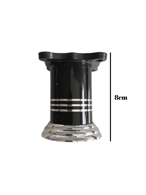 Düz Şeritli Alüminyum Ayak Mobilya Masa ve Dolap Ayağı(SİYAH)(8cm - 10cm)