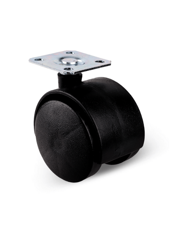 Düz Tablalı Tekerlek 50mm Masa Sehpa Dolap Tekeri(Siyah 50mm)