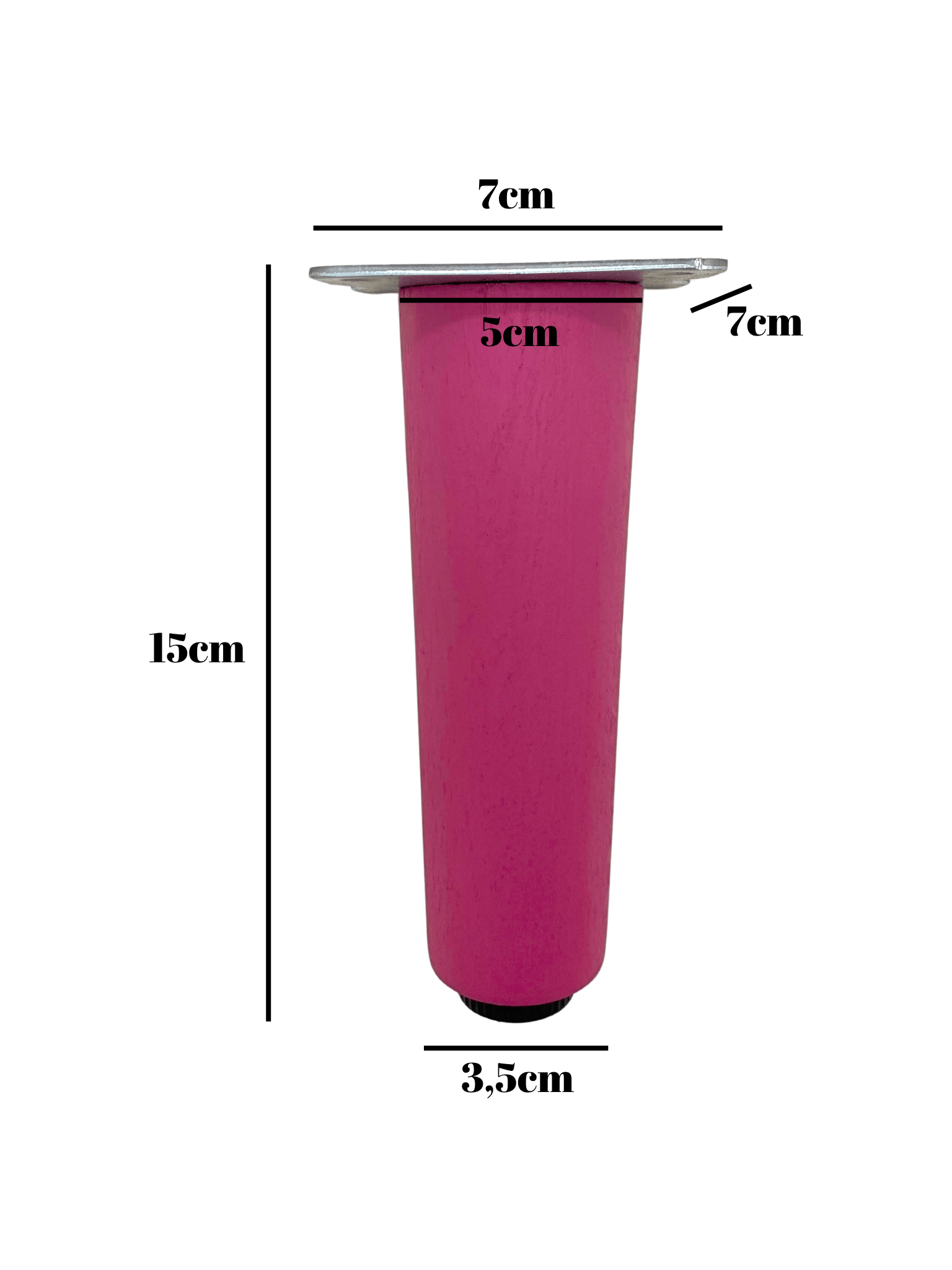 Düz Torna Ayarlı Ahşap Ayak Mobilya Masa ve Dolap Ayağı(PEMBE)(KAYIN / GÜRGEN)
