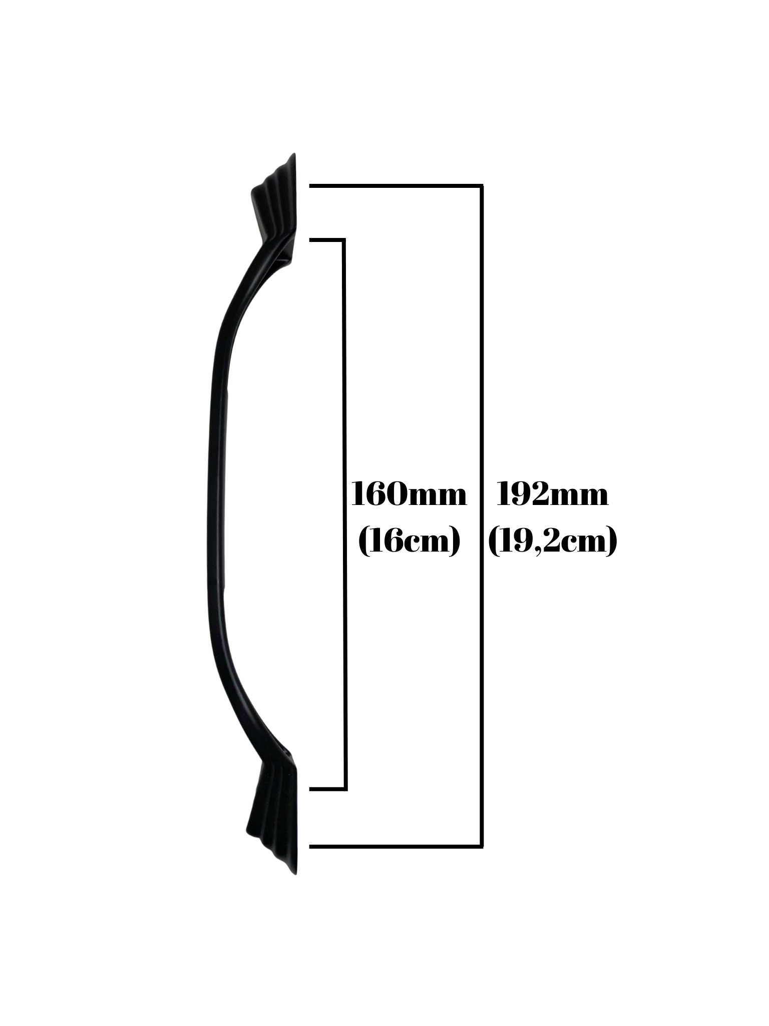 Eymen Lüx Siyah Metal Dolap Kulpu Mobilya ve Mutfak Dolap Kulpu(SİYAH)(160-192MM)