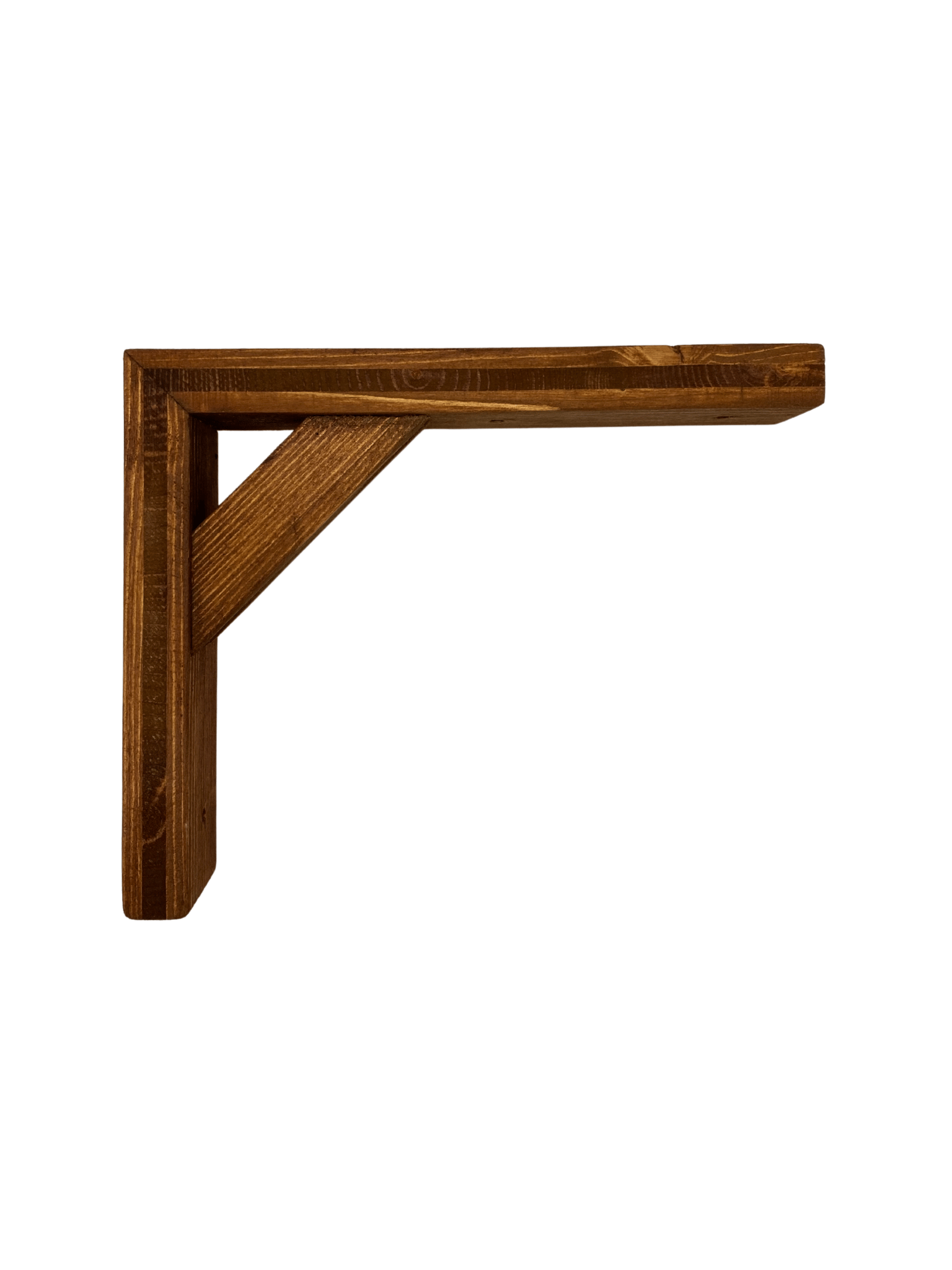 GOLDENWOODEN Raf Altı Ahşap Tutucu L Raf Ahşabı Duvar Sabitleyici(AHŞAP)(CEVİZ)(BEYAZ ÇAM)