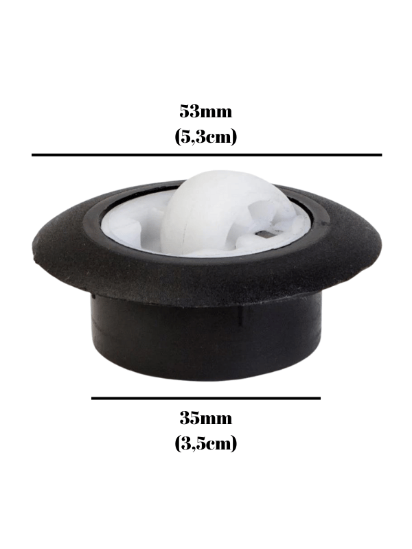 Gömme Gezegen Sehpa Tekeri Gizli Yuvarlak Masa Tekeri(SİYAH)(İç Delik ÇAPI:35mm Dış ÇAPI:53mm)