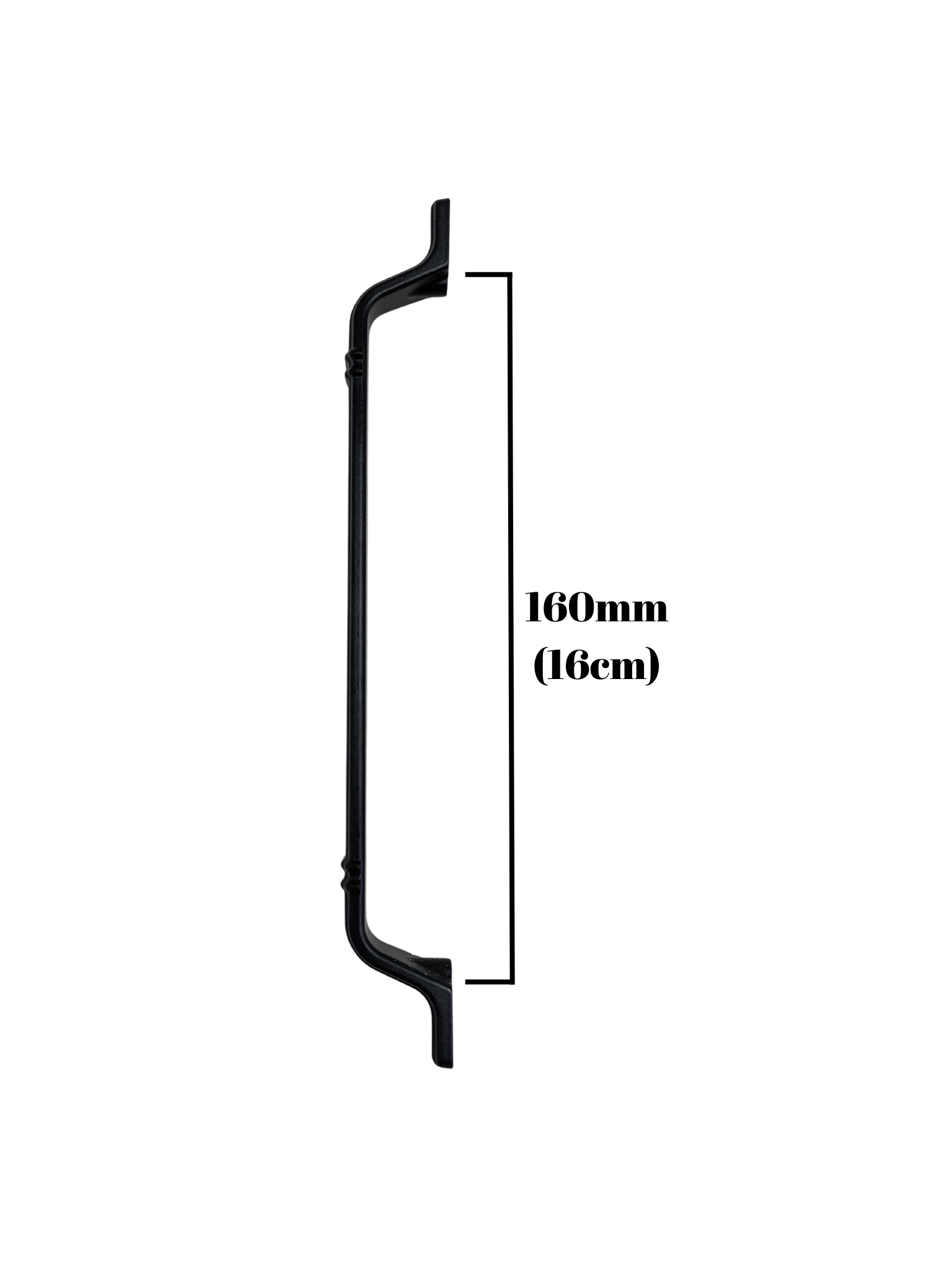 Havai Çizgili Siyah Metal Dolap Kulpu Mobilya ve Mutfak Dolap Kulpu(SİYAH)(160MM)