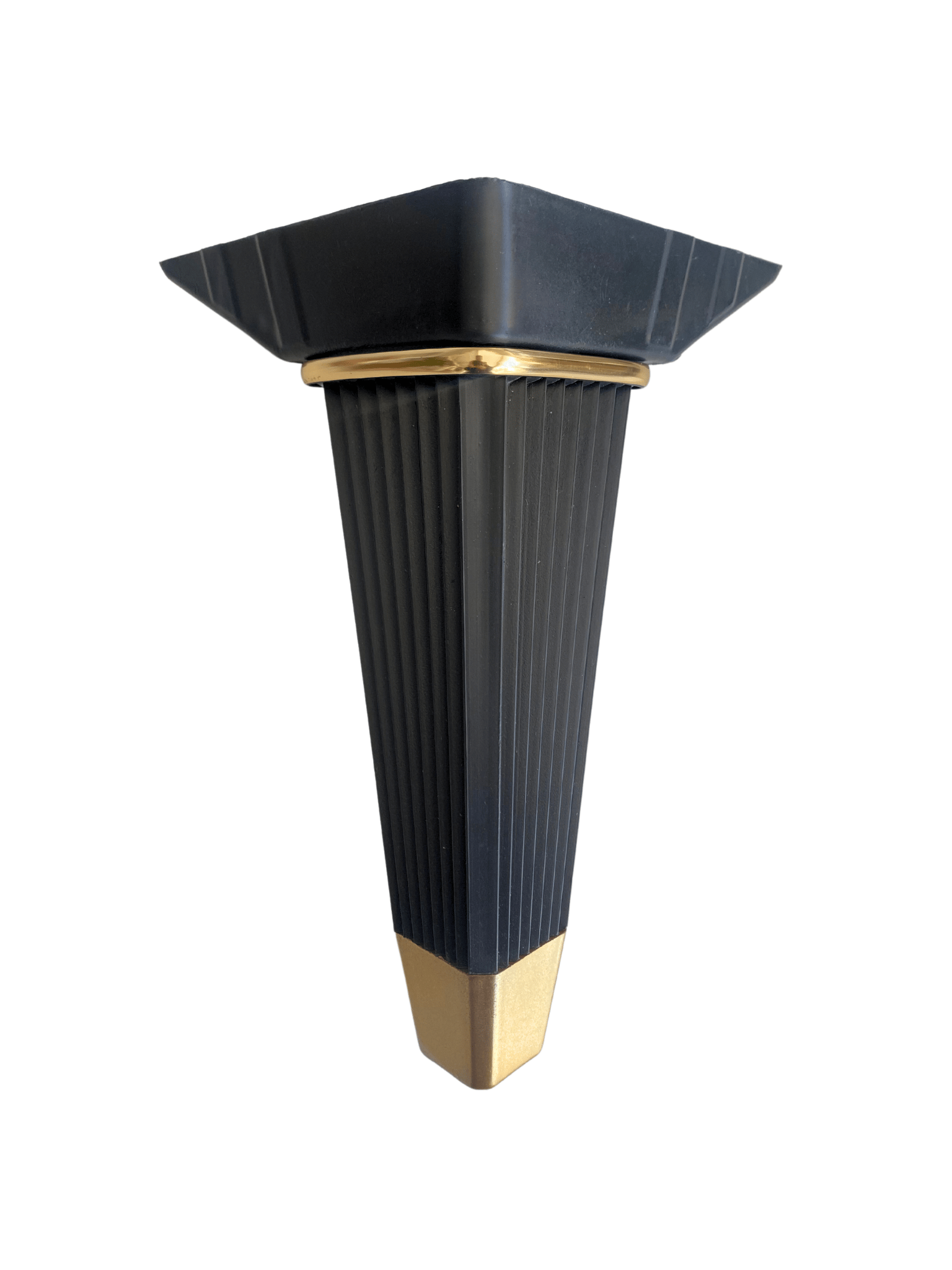 Irem Siyah Altın 20 cm Plastik Ayak Mobilya Masa ve Dolap Ayağı(20cm)(SİYAH - ALTIN)