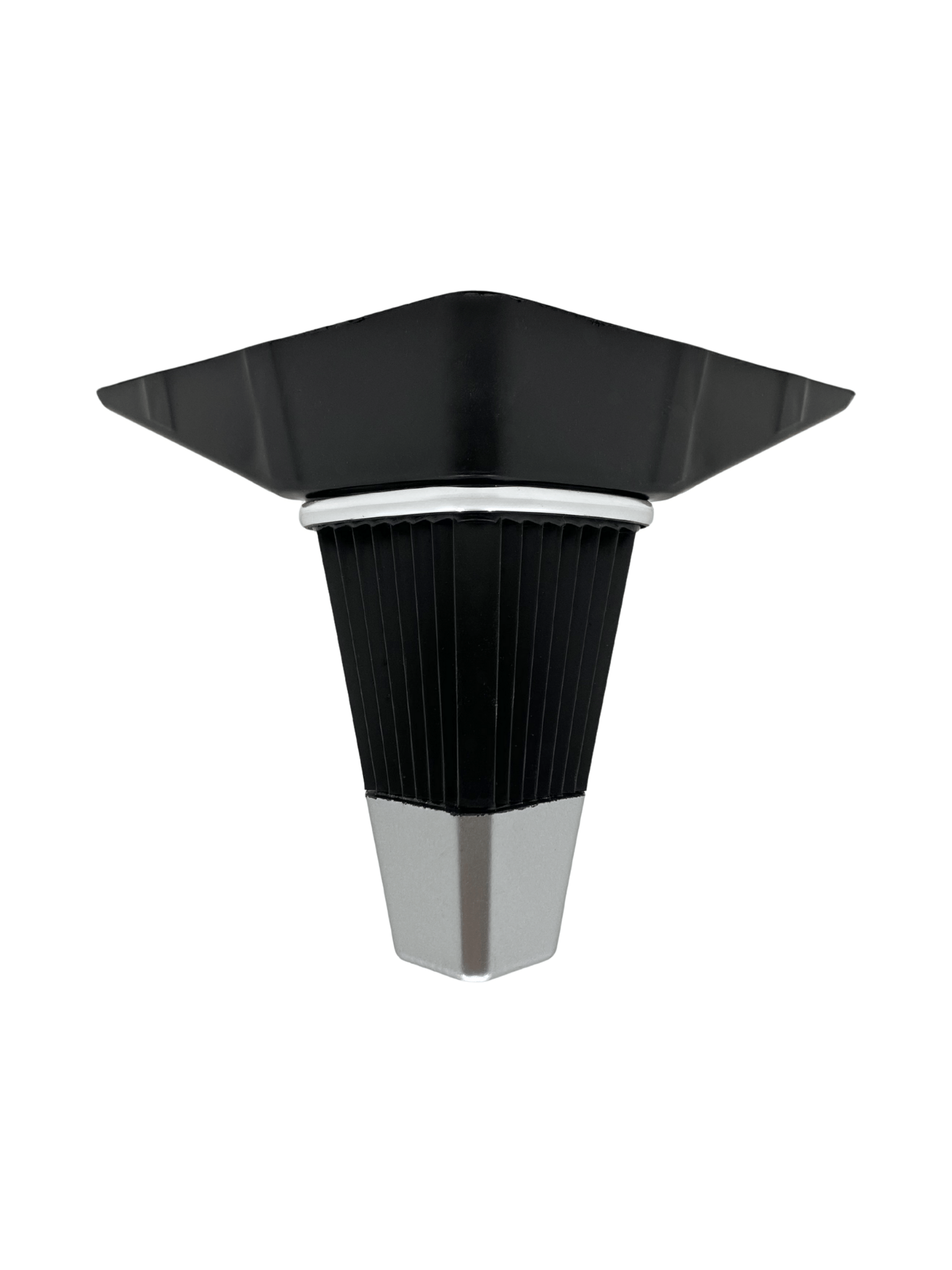 İrem Siyah Krom 12cm Plastik Ayak Mobilya Masa ve Dolap Ayağı(SİYAH KROM)(12CM)