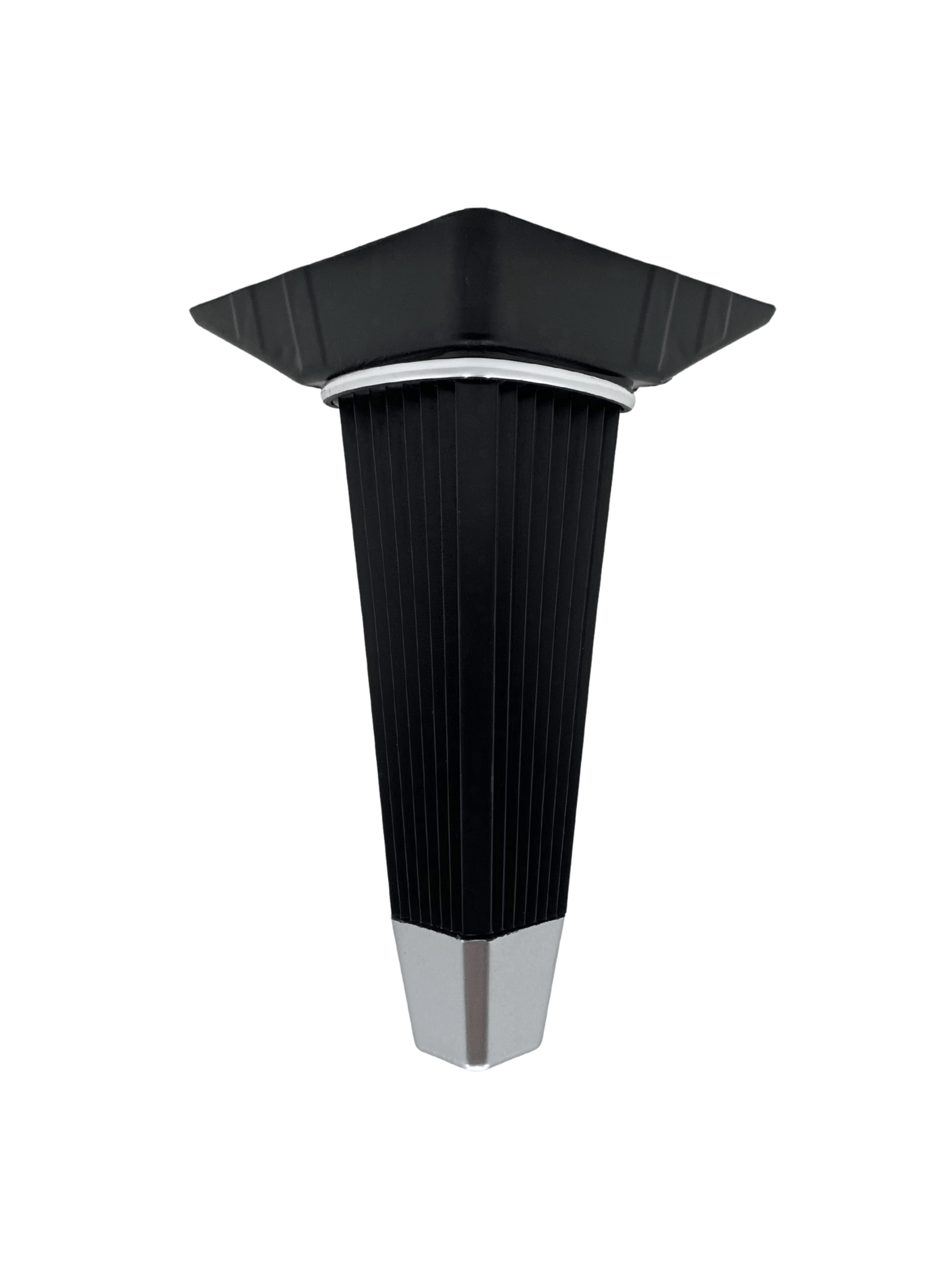 İrem Siyah Krom 20cm Plastik Ayak Mobilya Masa ve Dolap Ayağı(20CM)(SİYAH - KROM)