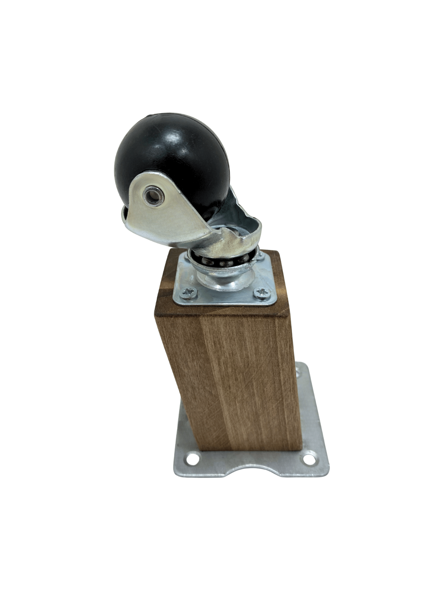 Kale Ahşap Eğimli Top Tekerli Ayak Mobilya Sehpa Tekerli Ayağı(K. CEVİZ)(12CM - 15CM)(CEVİZ AĞACI)