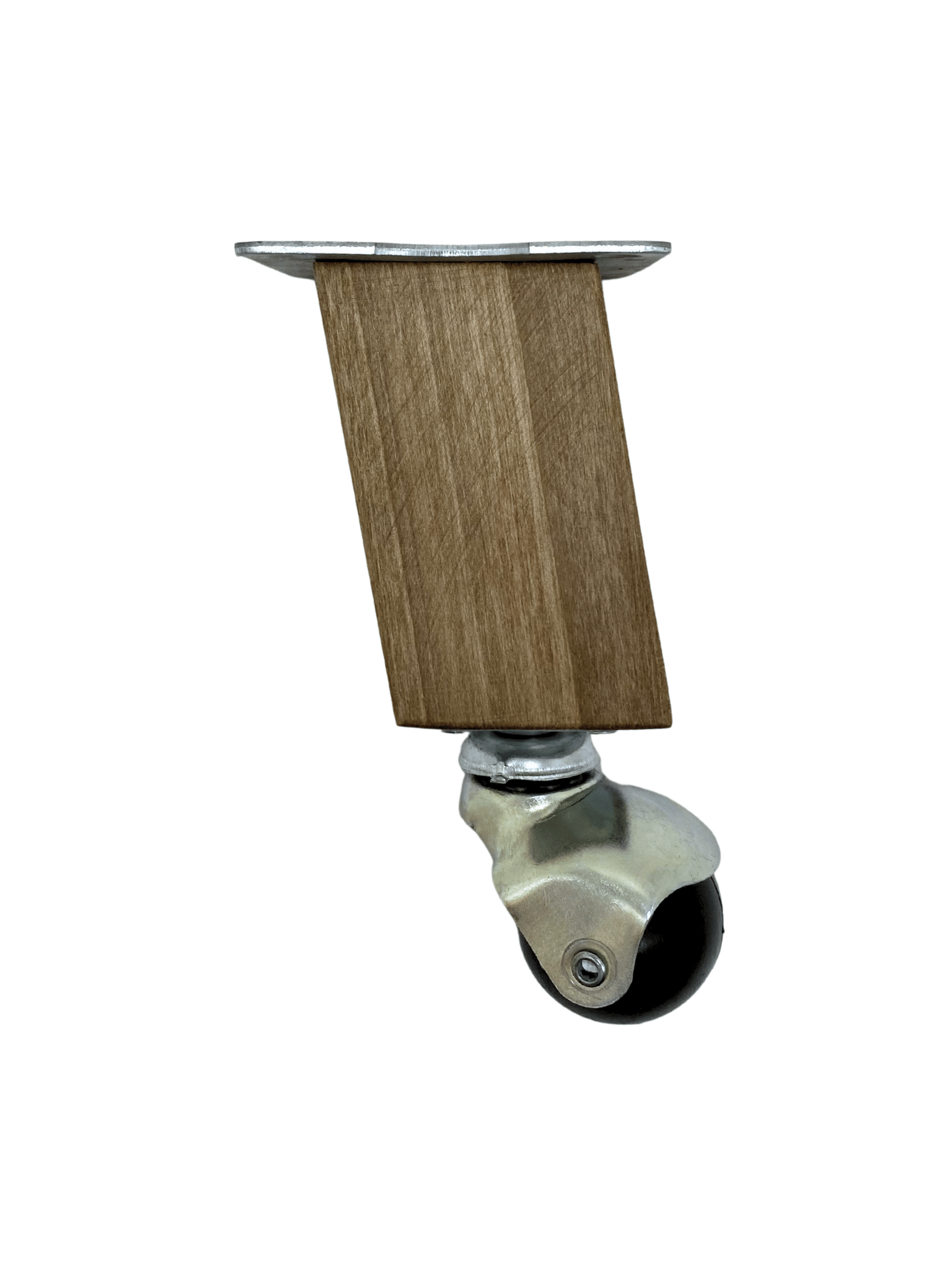 Kale Ahşap Eğimli Top Tekerli Ayak Mobilya Sehpa Tekerli Ayağı(K. CEVİZ)(12CM - 15CM)(CEVİZ AĞACI)