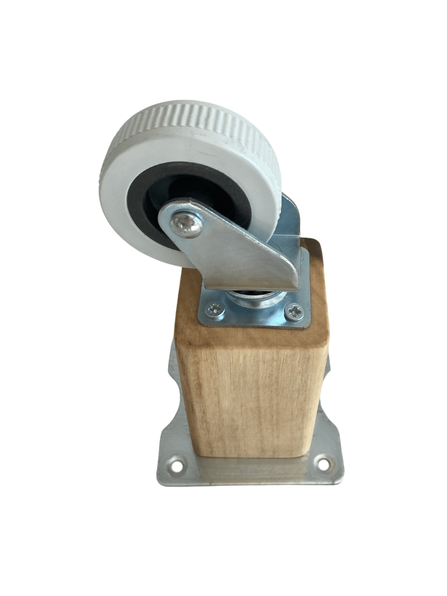 Kale Ahşap Tekerli Ayak Mobilya Masa Dolap Tekerli Ayağı(FRENSİZ)(12CM - 15CM)(CEVİZ AĞACI)
