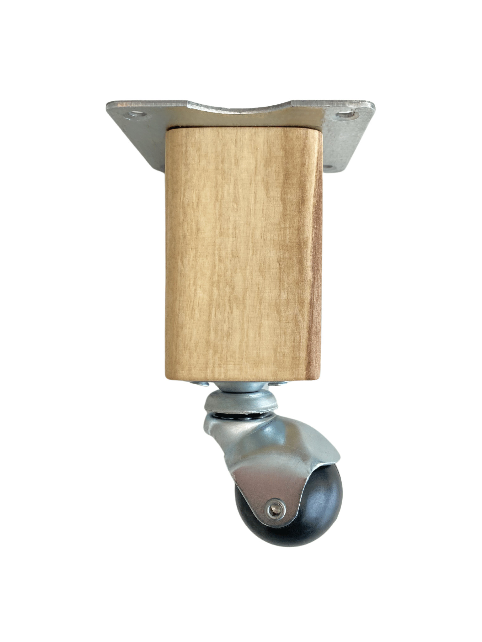Kale Ahşap Top Tekerli Ayak Mobilya Masa Dolap Tekerli Ayağı FRENSIZ(12CM - 15CM)(CEVİZ AĞACI)