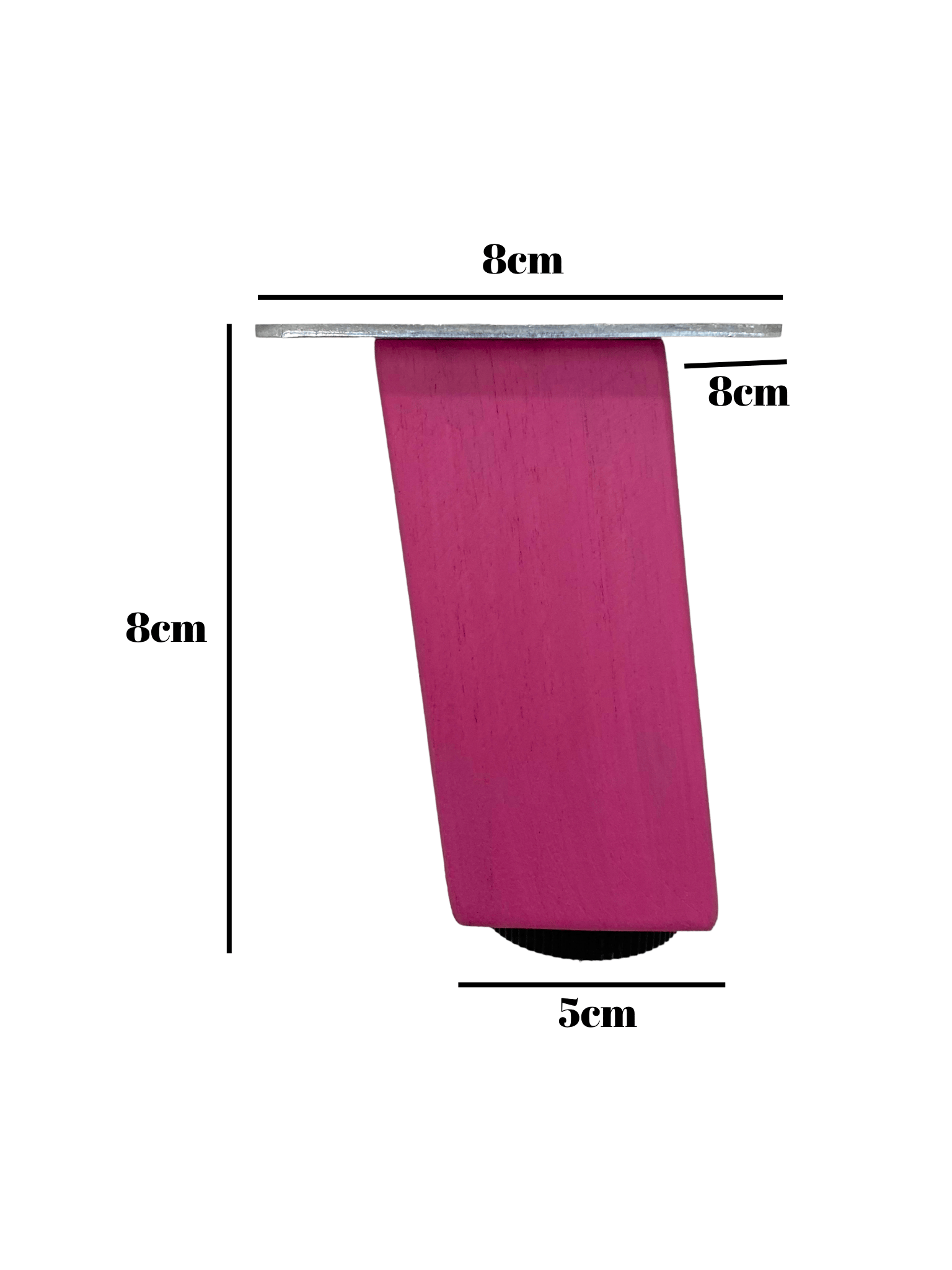 Kale Eğimli Ayarlı Ahşap Ayak Mobilya Masa ve Dolap Ayağı(PEMBE)