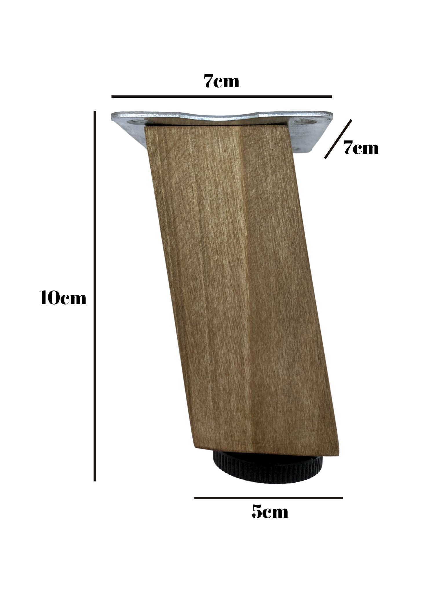 Kale Eğimli Ayarlı Ahşap Ayak Mobilya Masa ve Dolap Ayağı(KOYU CEVİZ)(CEVİZ AĞACI)