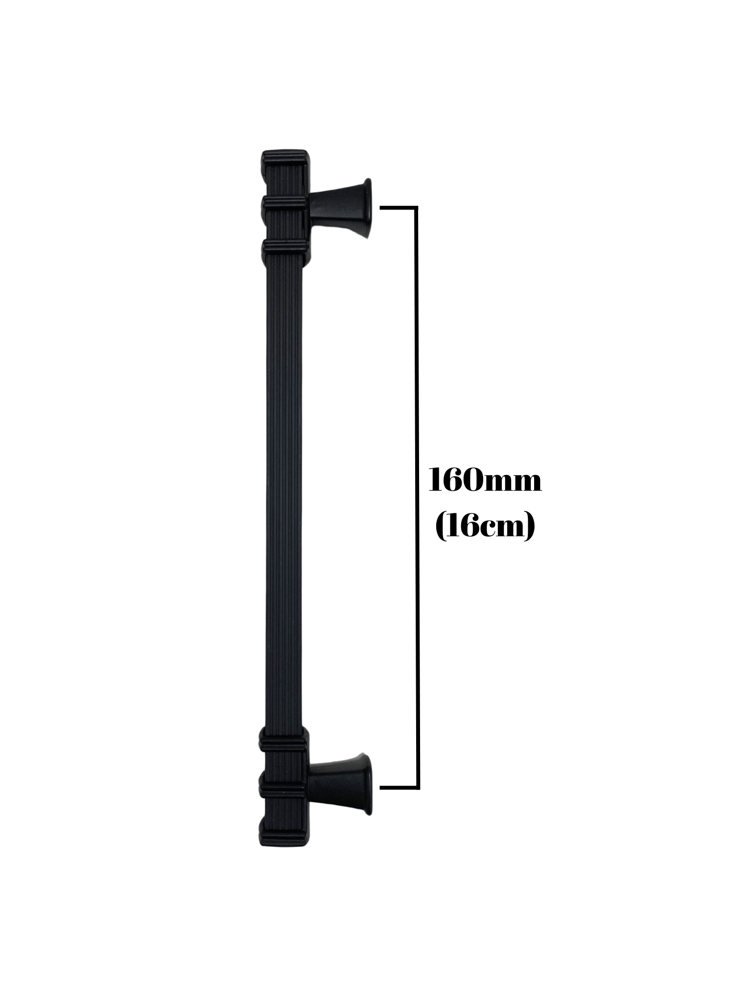Kare Çizgili Siyah Metal Dolap Kulpu Mobilya ve Mutfak Dolap Kulpu(SİYAH)(160MM)